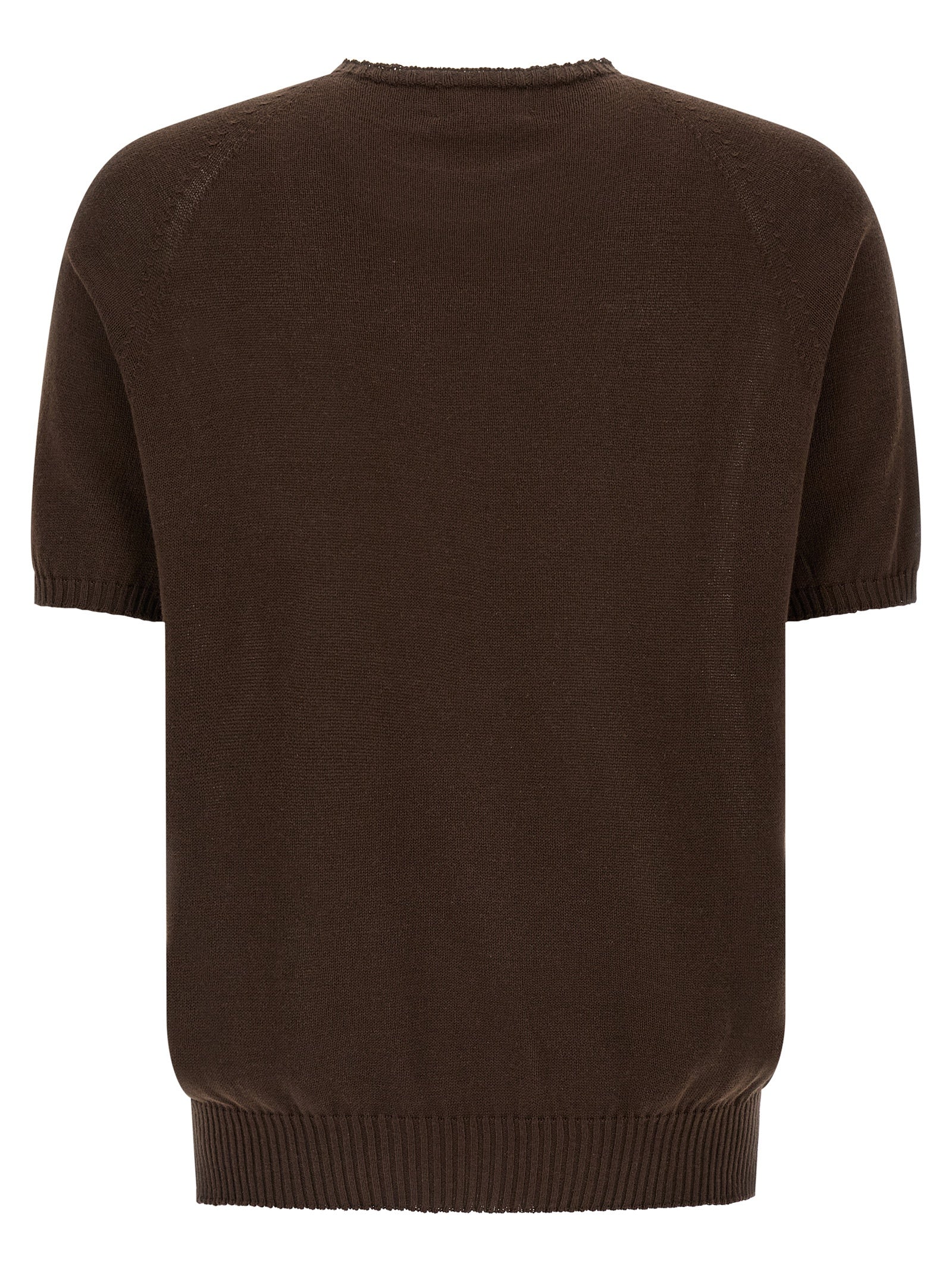 MA'RY'YA Brown Cotton Cardigan