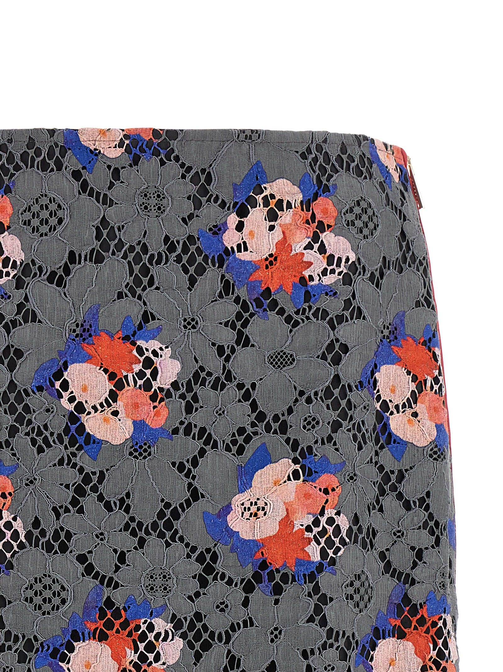 Fendi Gray Cotton Midi Skirt