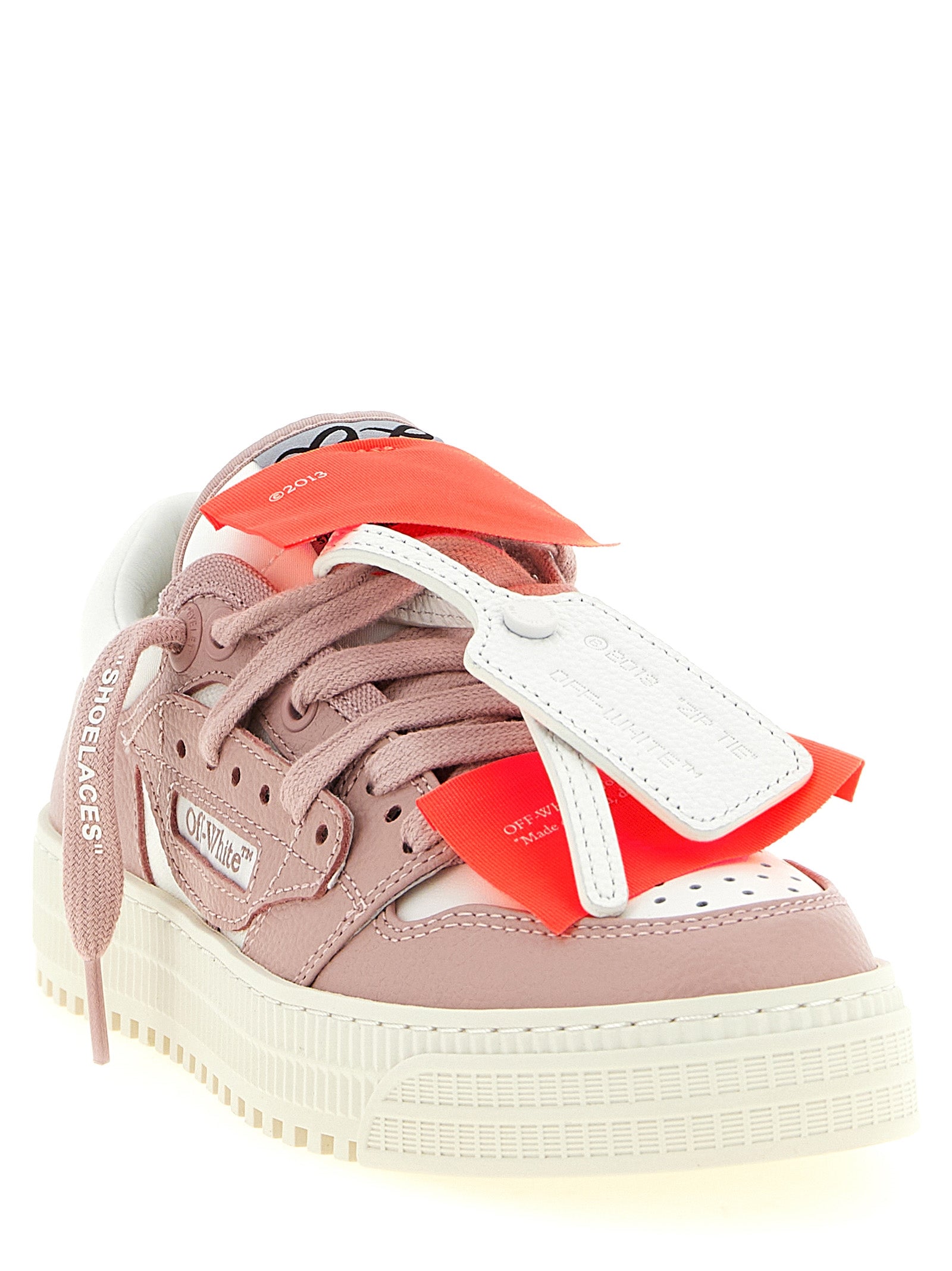 Off-White Multicolor Leather Low Top Sneakers