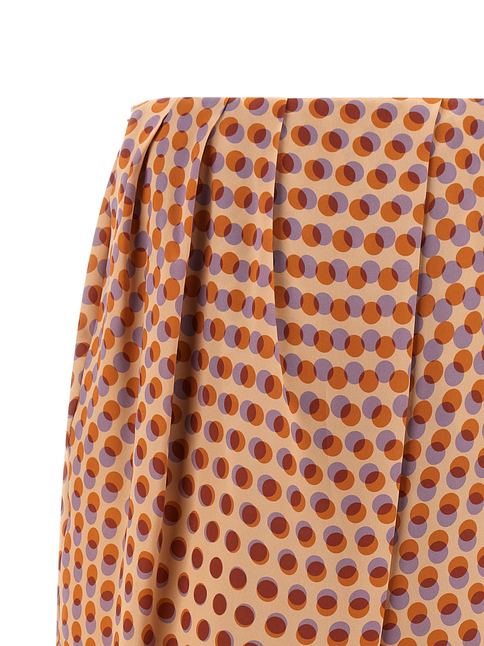 Dries Van Noten Multicolor Silk Midi Skirt