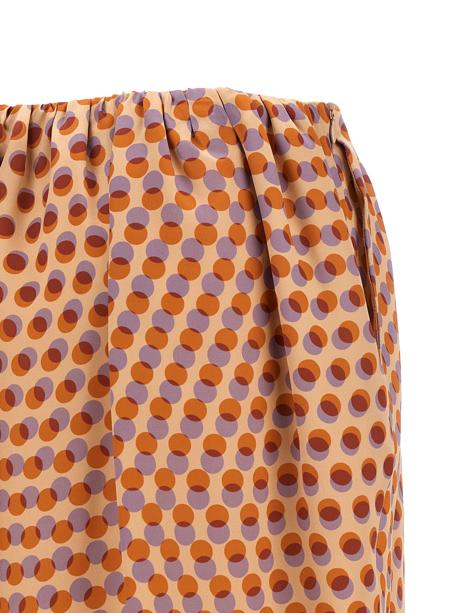 Dries Van Noten Multicolor Silk Midi Skirt
