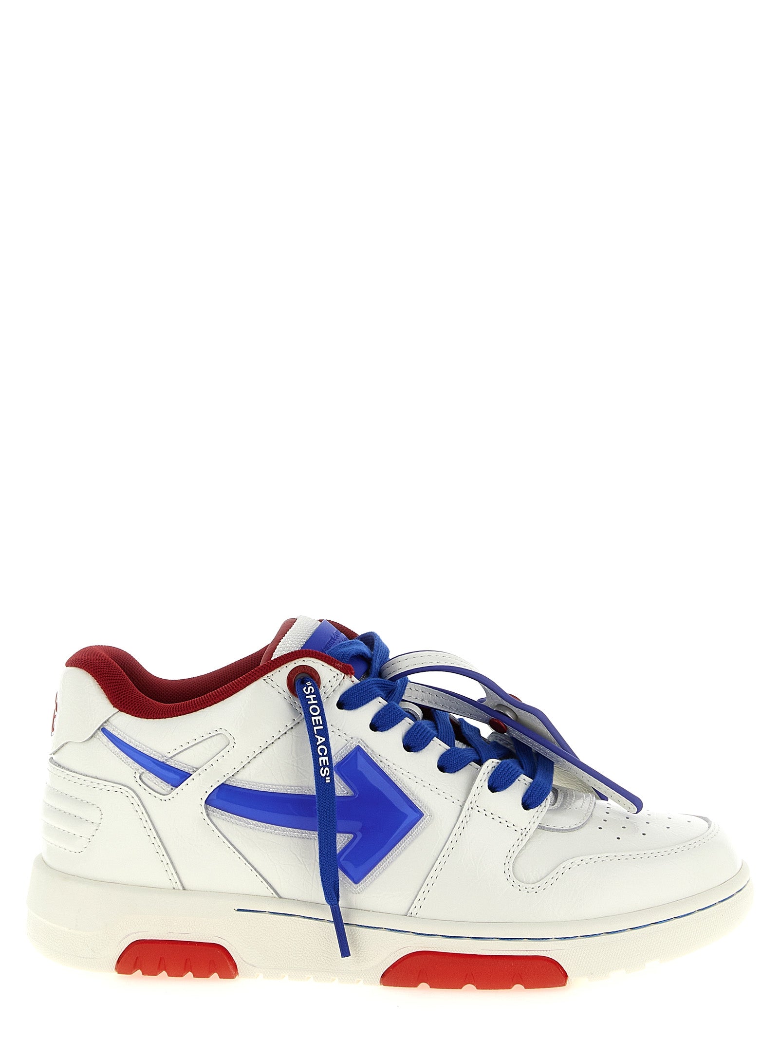 Off-White Blue Leather Athletic Sneakers