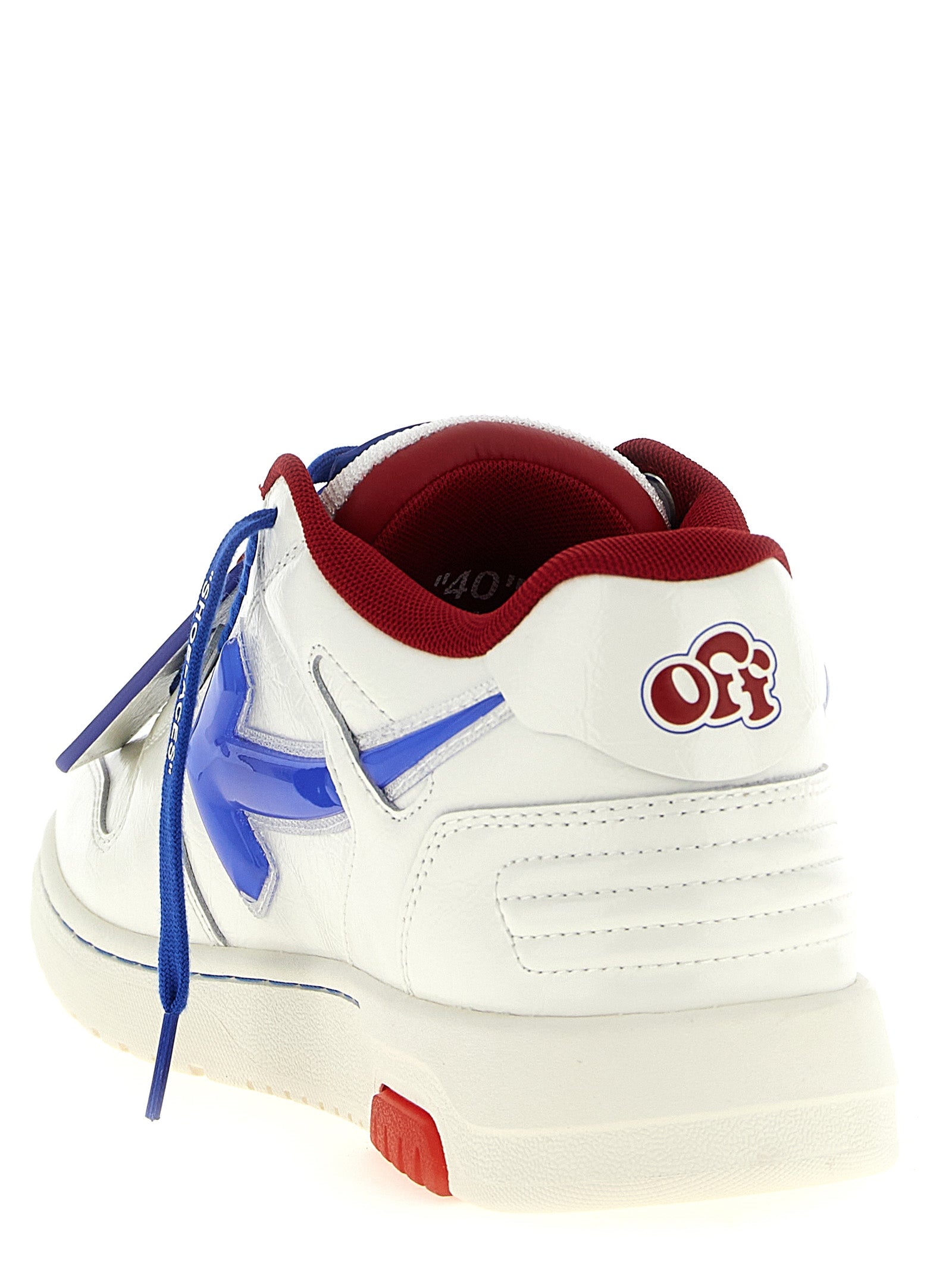 Off-White Blue Leather Athletic Sneakers
