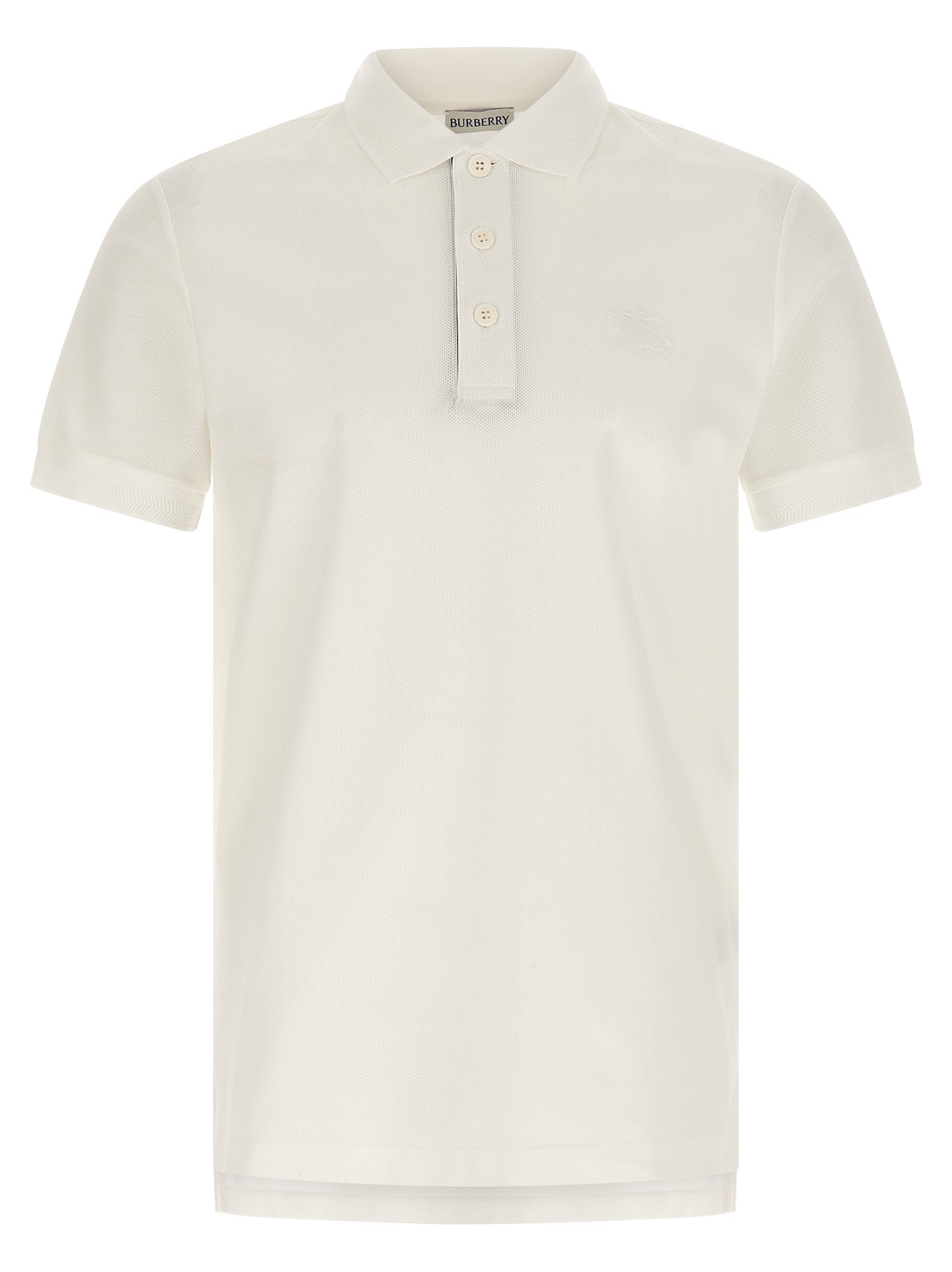 Burberry White Cotton Polo Shirt