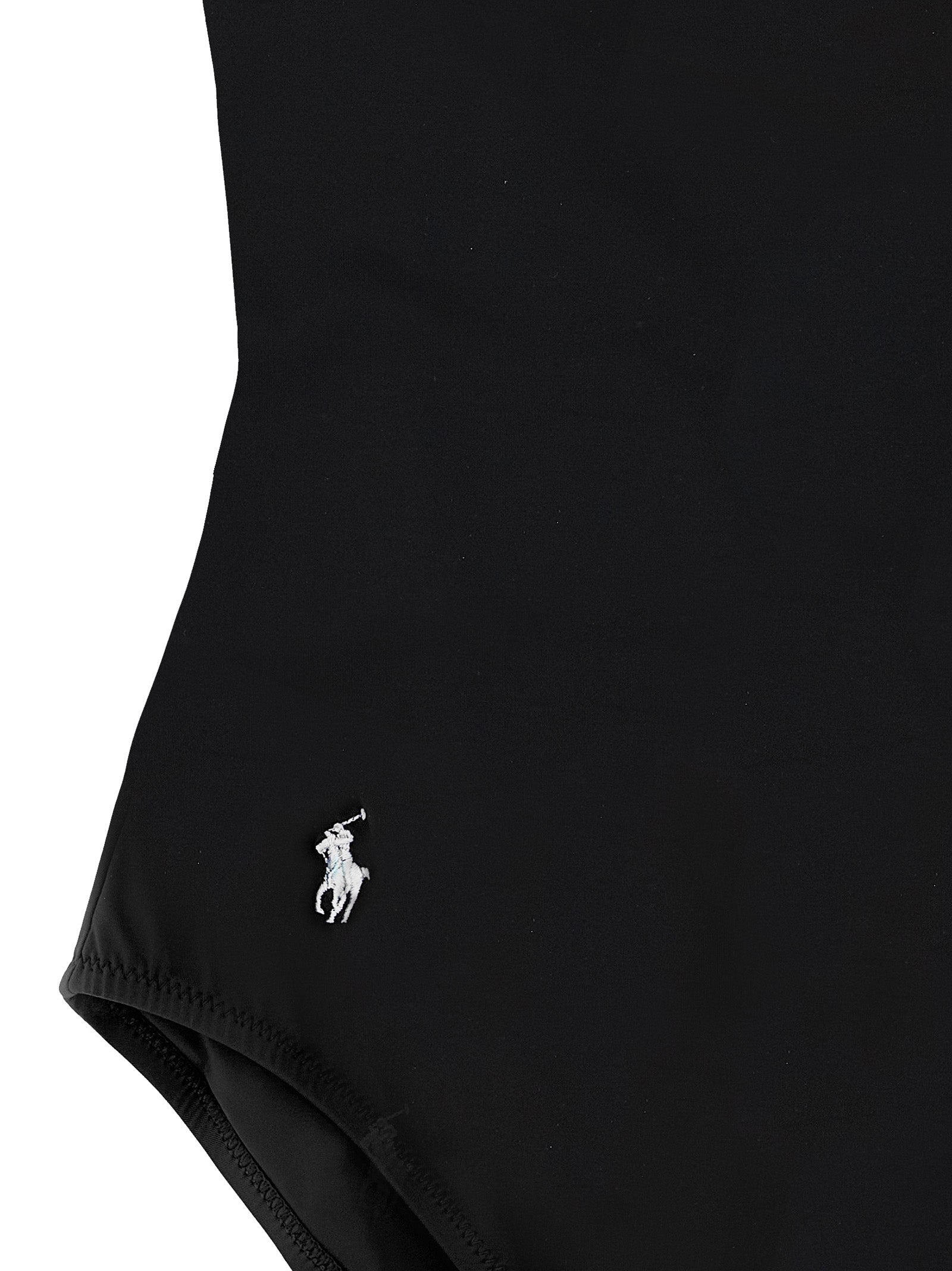 Polo Ralph Lauren Black Nylon One-Piece Swimsuit