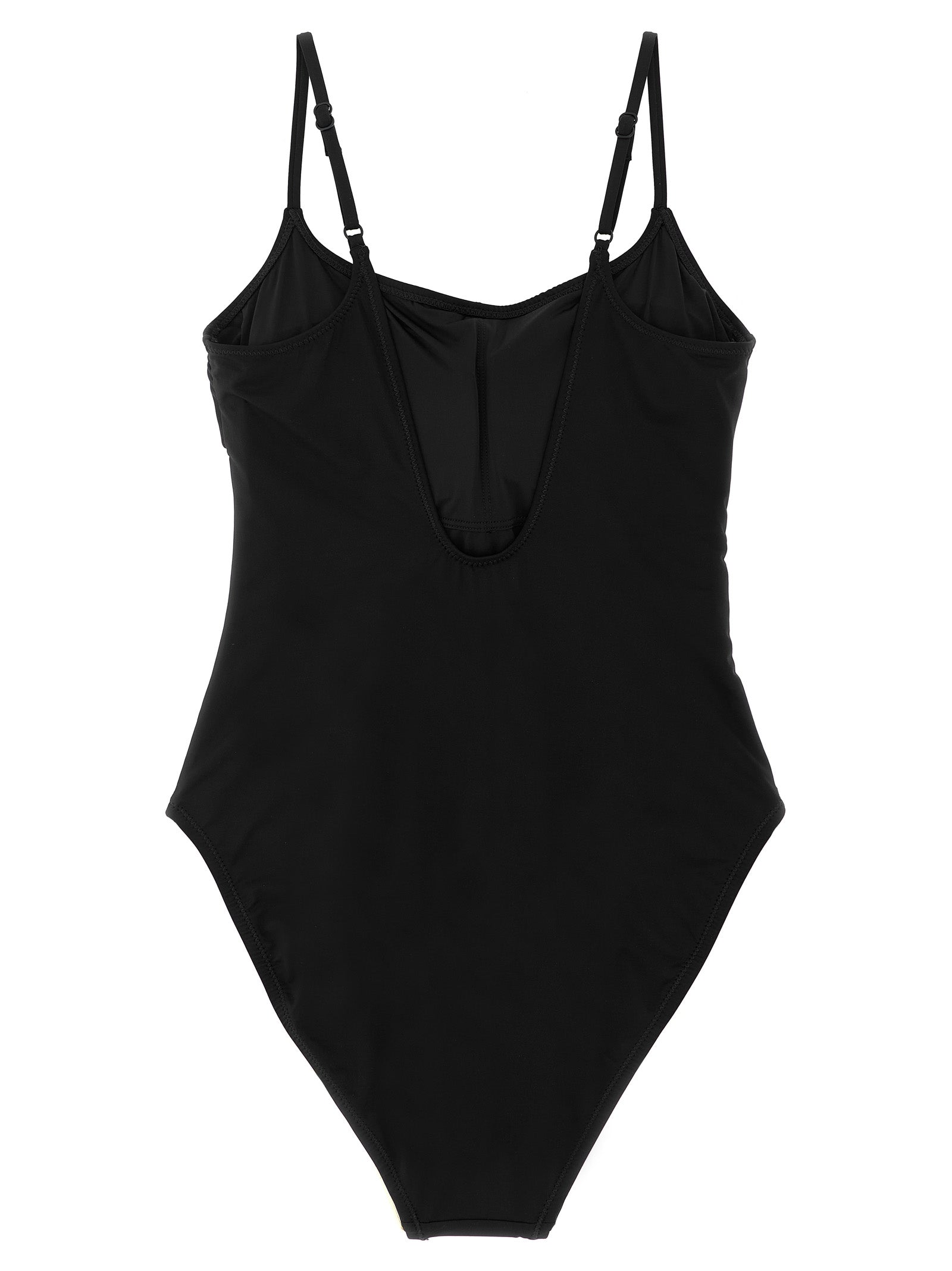 Polo Ralph Lauren Black Nylon One-Piece Swimsuit