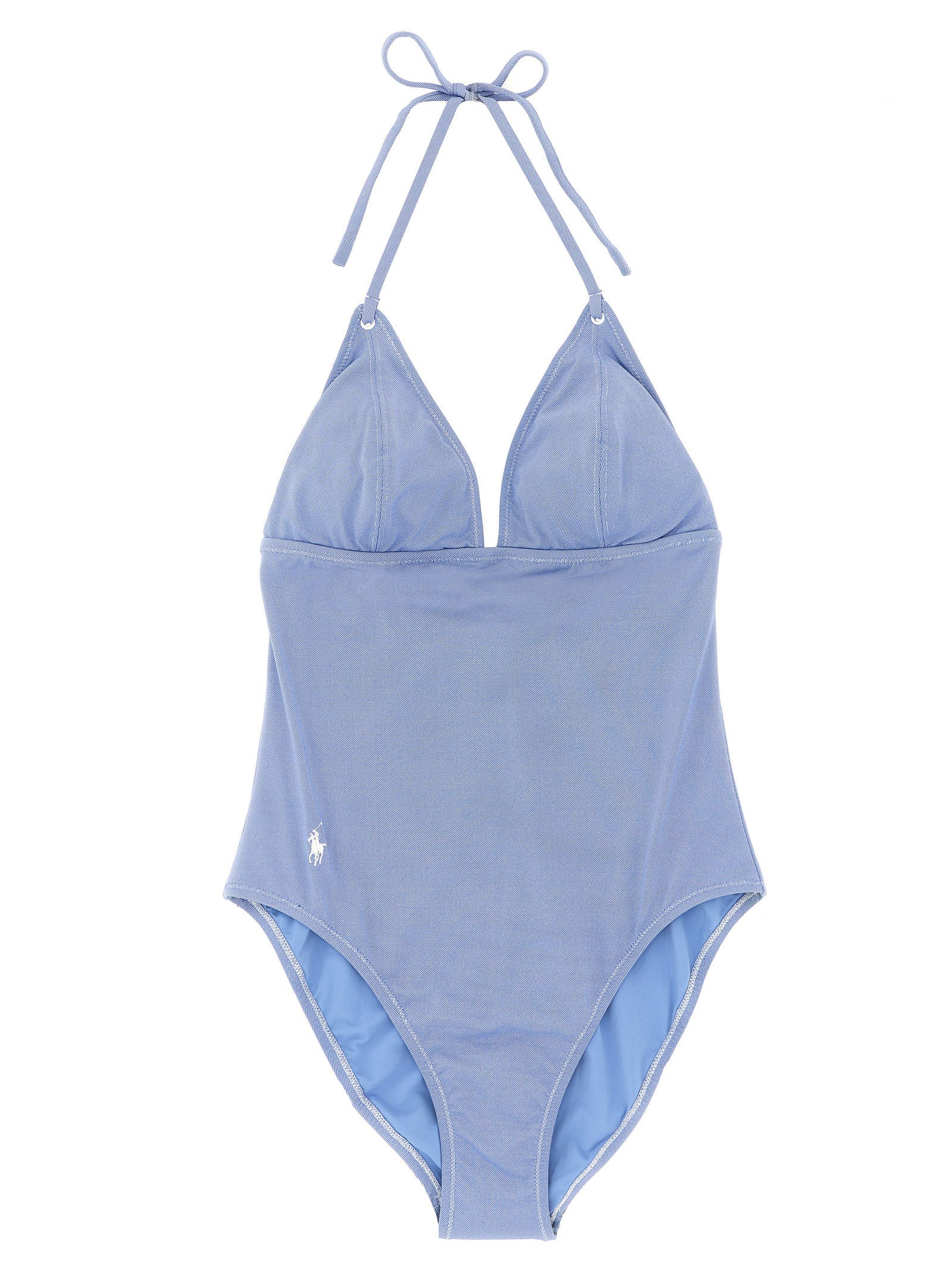 Polo Ralph Lauren Blue Nylon One-Piece Swimsuit