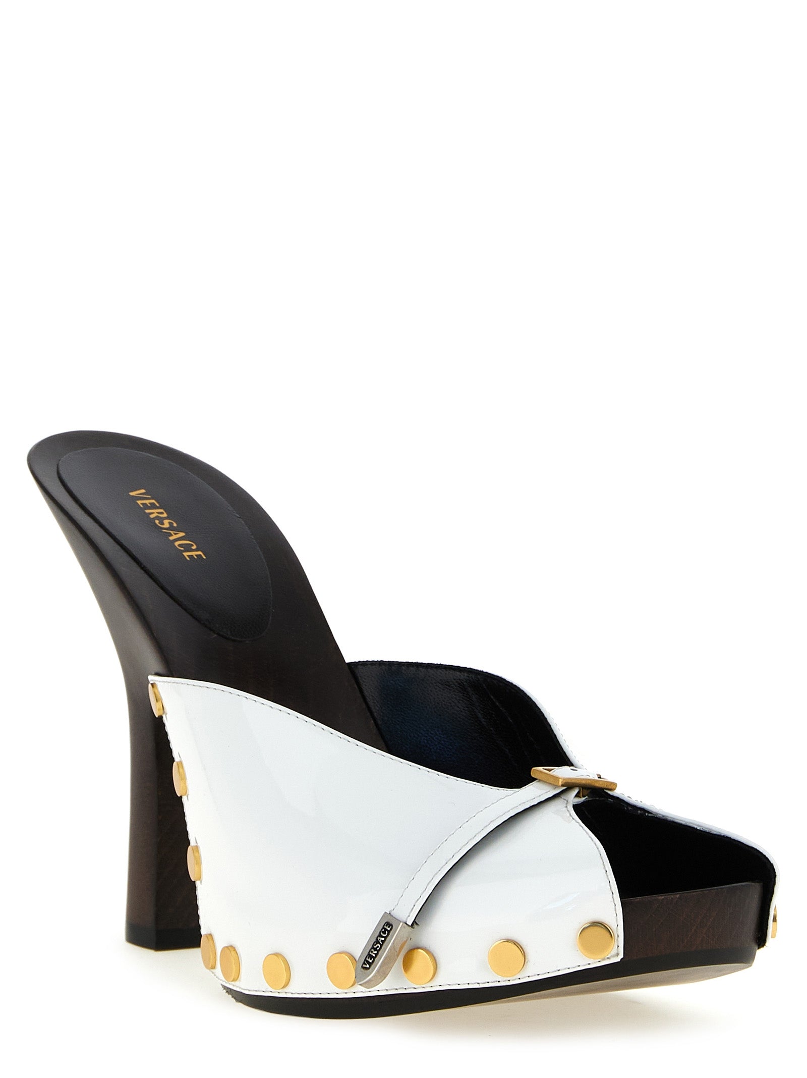 Versace Bicolor Calfskin High Heel Pumps