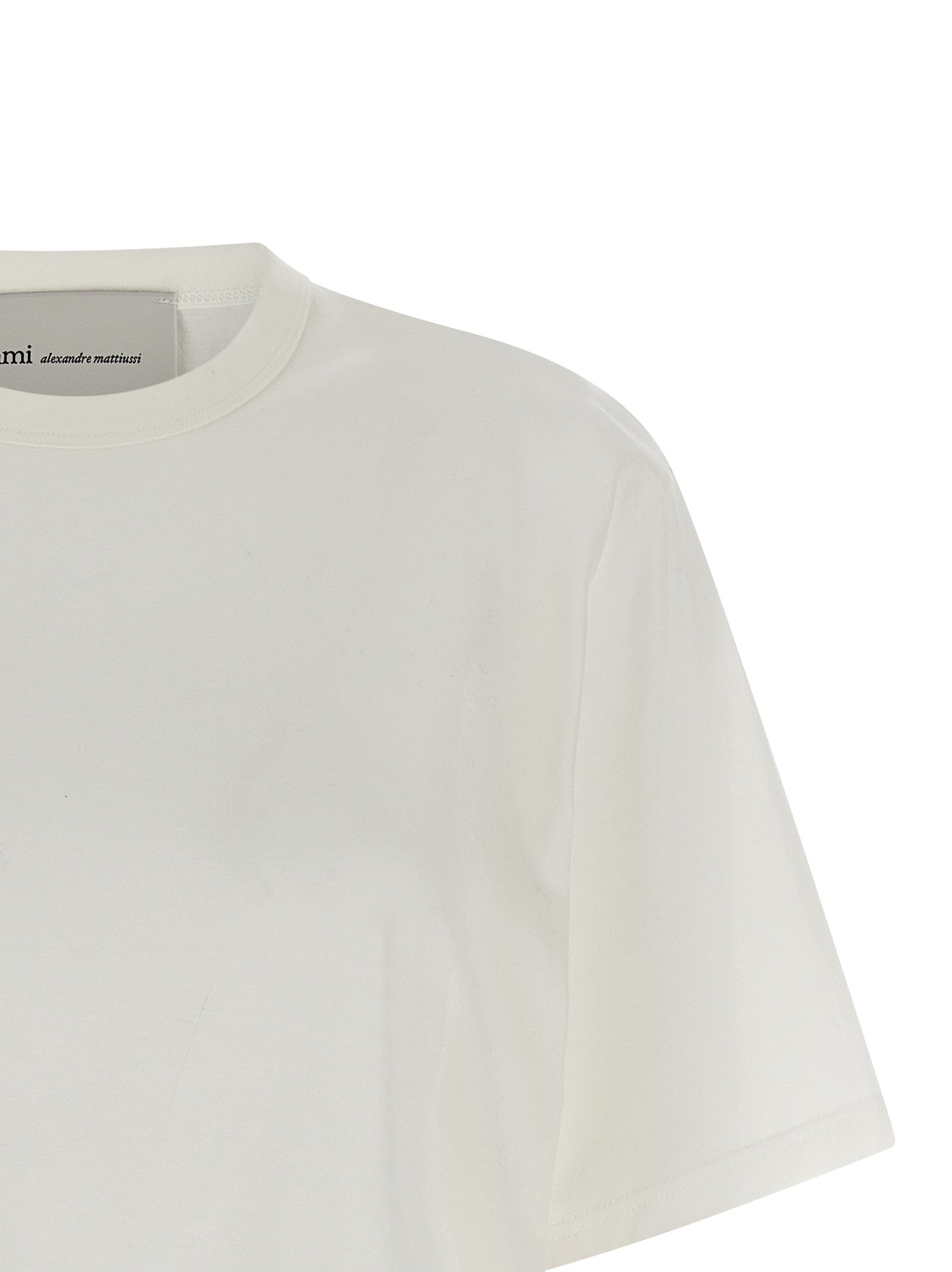 Ami Paris White Cotton T-Shirt