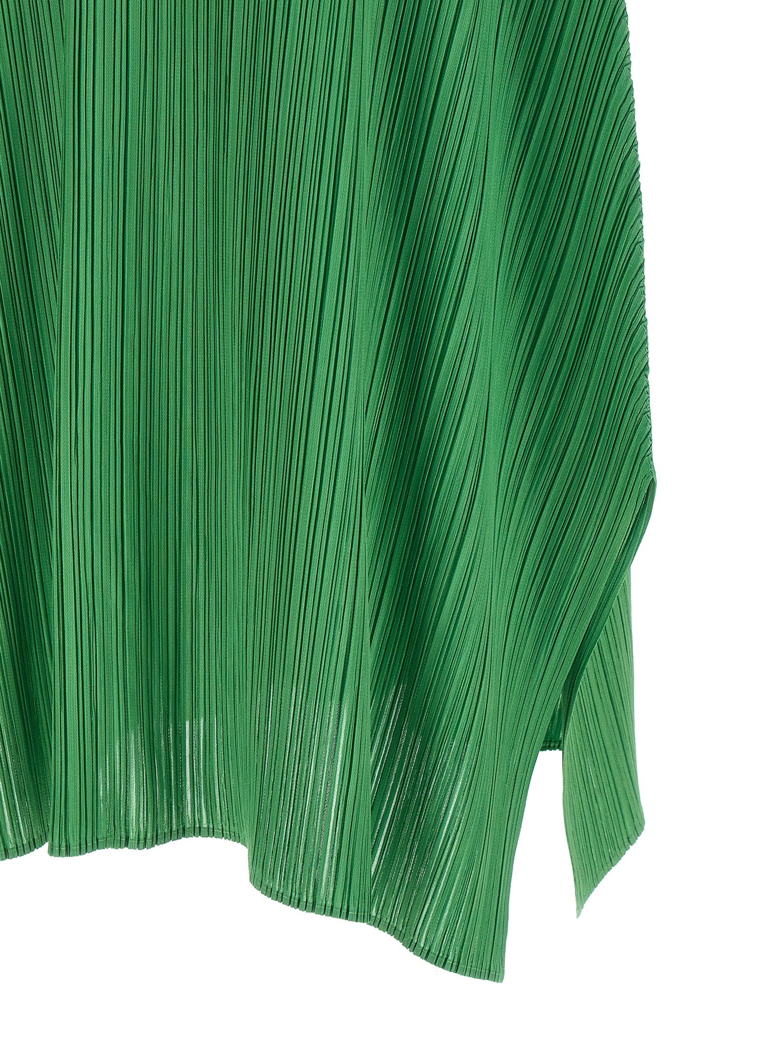 PLEATS PLEASE ISSEY MIYAKE Bicolor Polyester Midi Dress