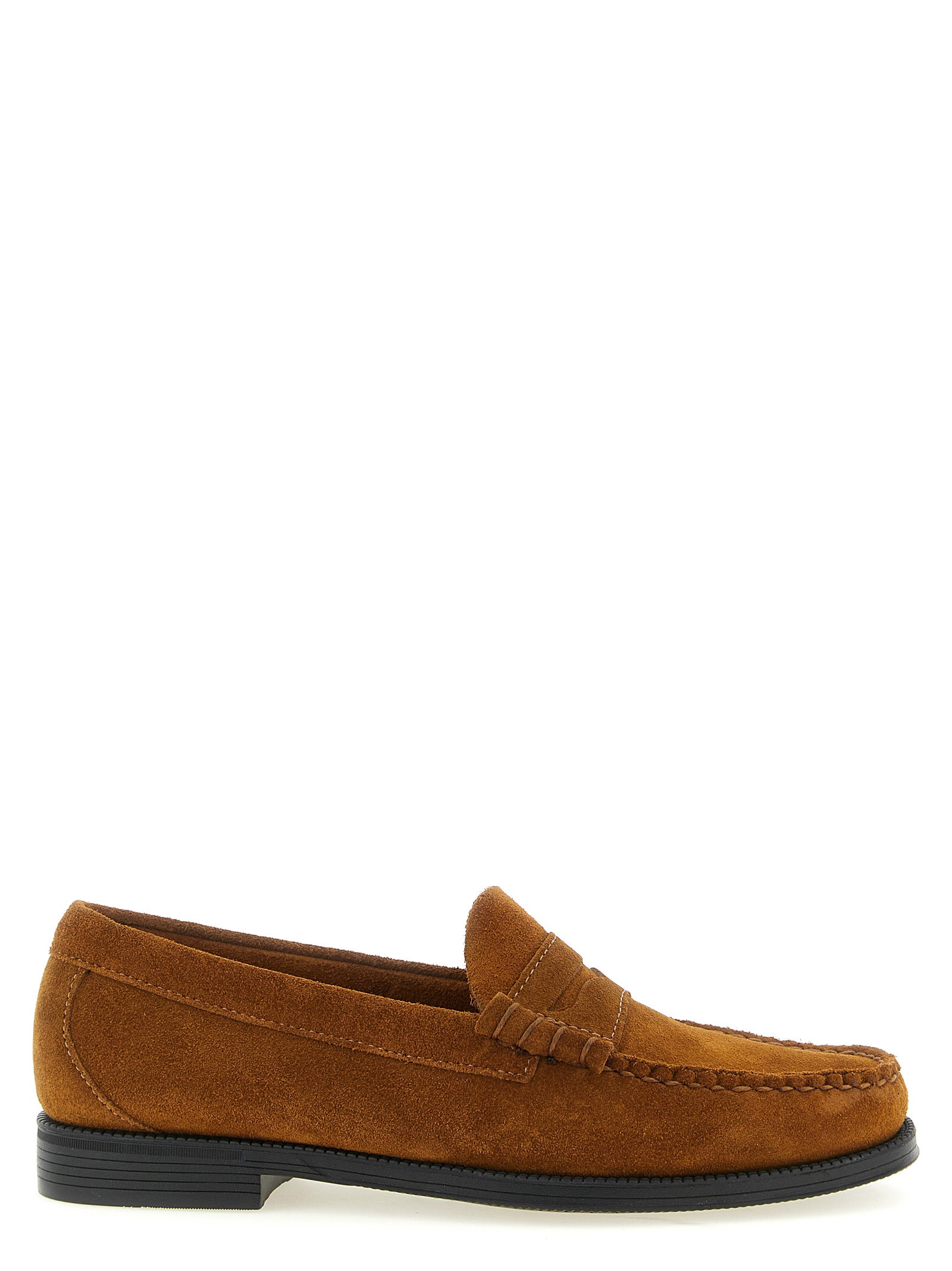 G.H. BASS Brown Cowhide Slip-On Loafers
