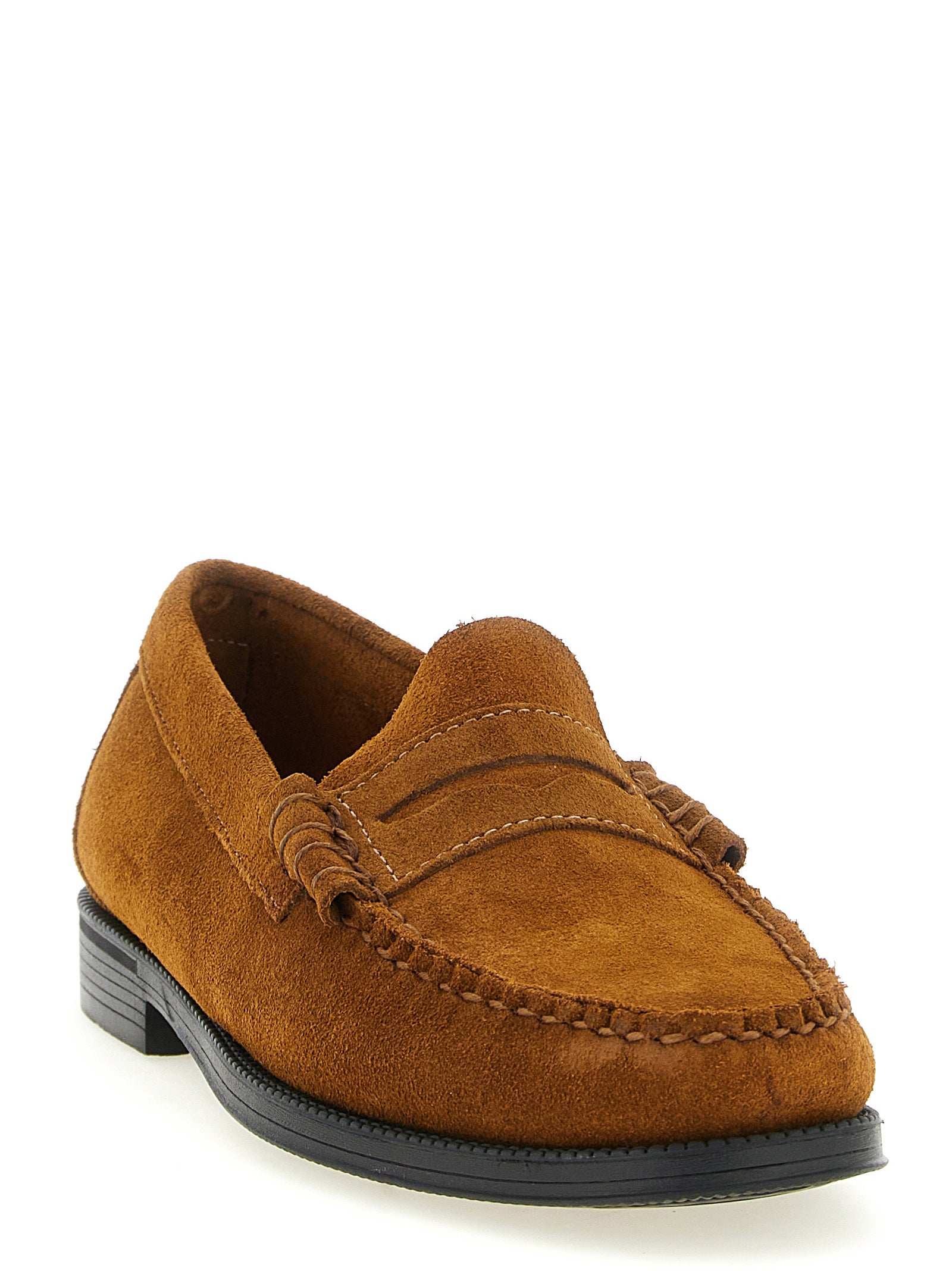 G.H. BASS Brown Cowhide Slip-On Loafers