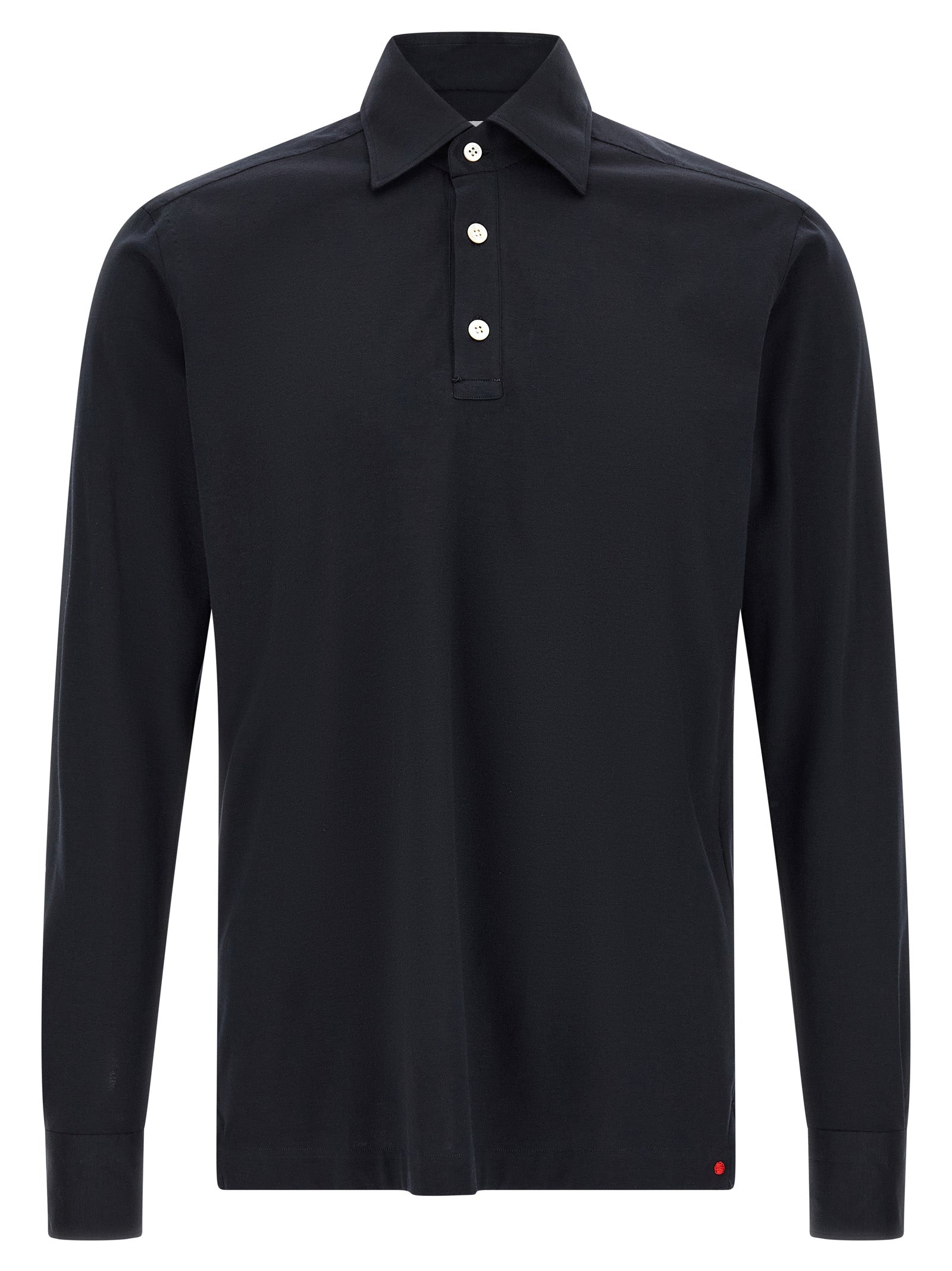 Kiton Blue Cotton Polo Shirt