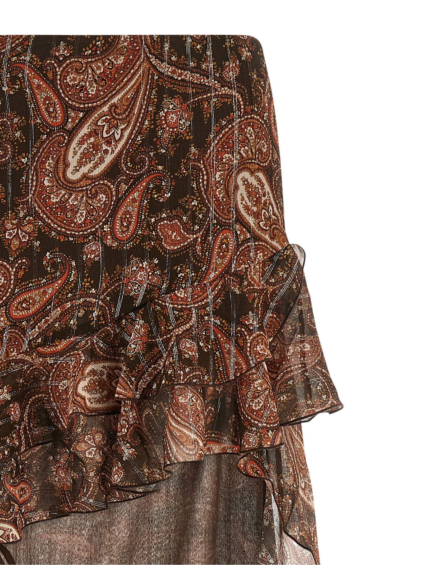 The Andamane Brown Viscose Mini Skirt