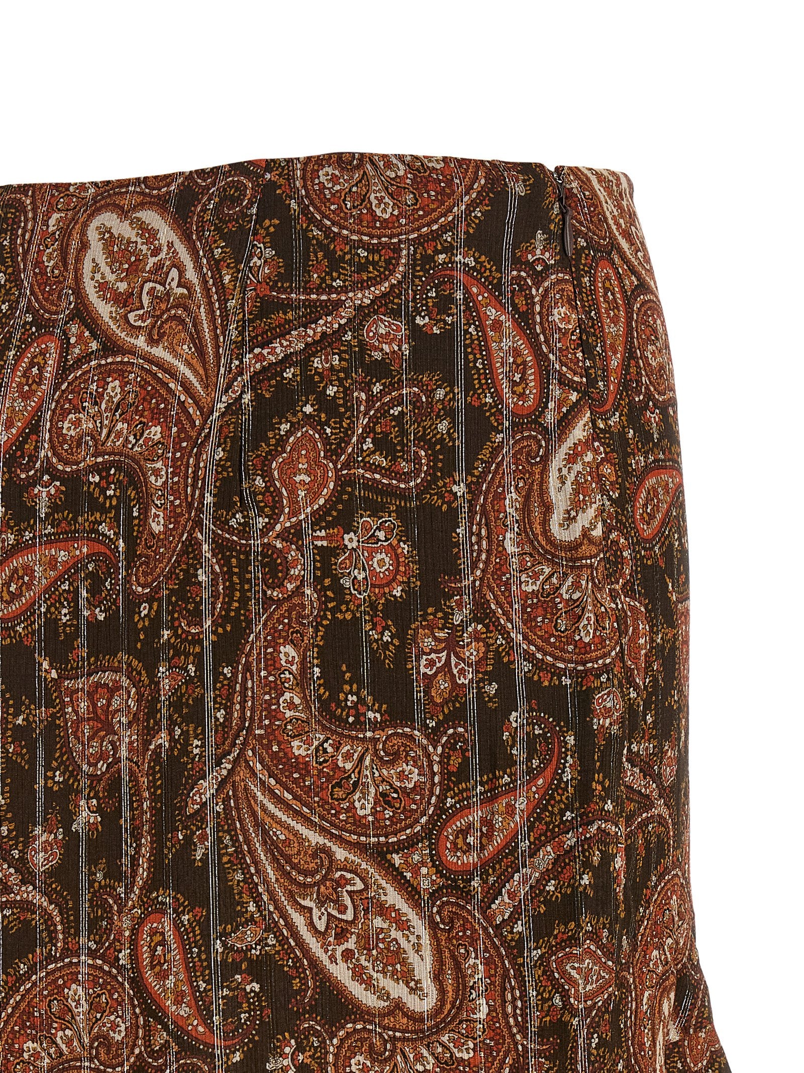 The Andamane Brown Viscose Mini Skirt