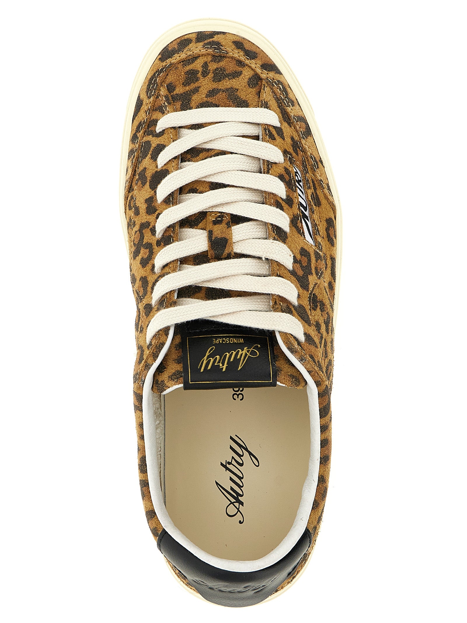 Autry Brown Cowhide Low Top Sneakers