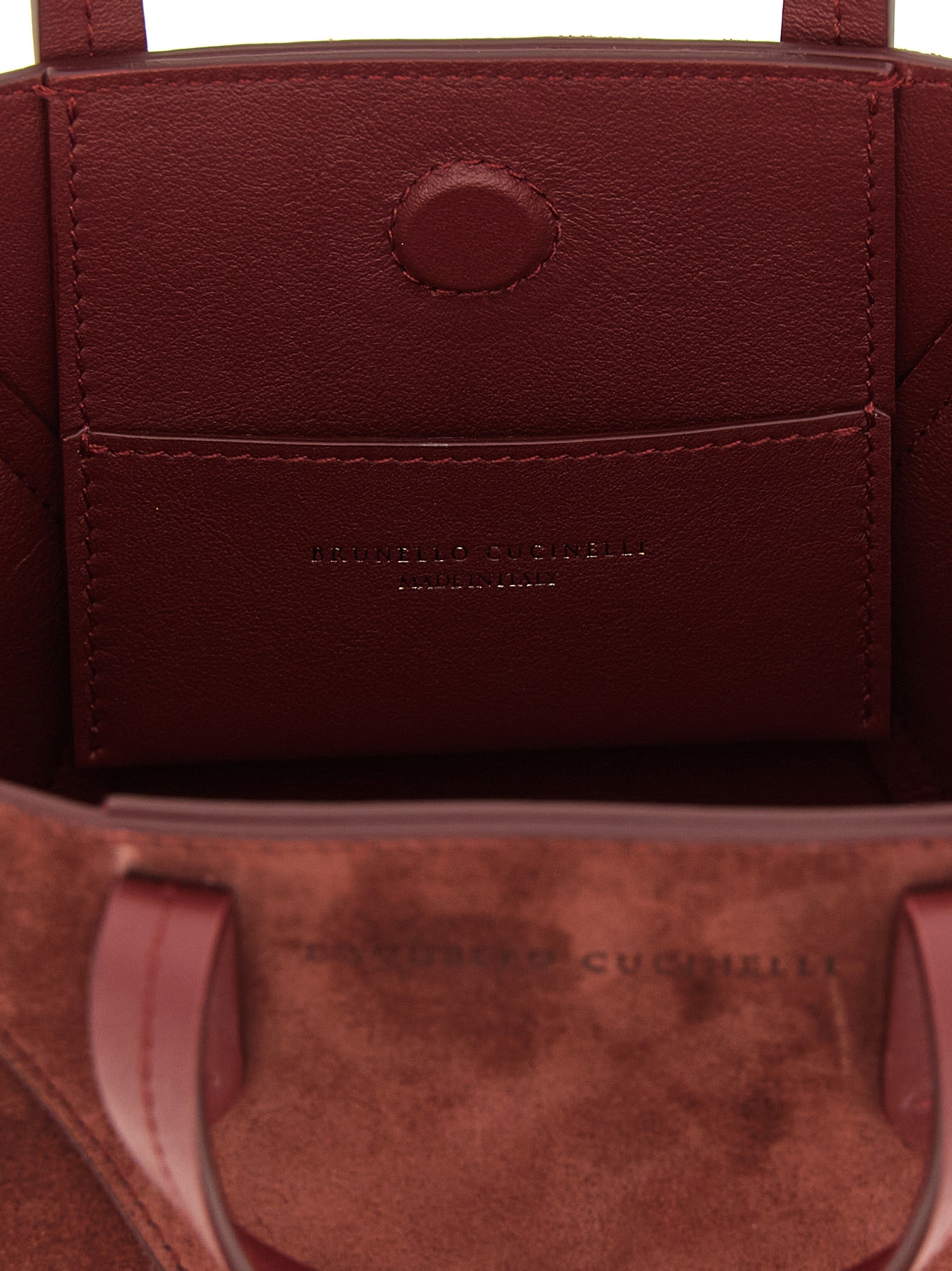Brunello Cucinelli Bordeaux Calfskin Handbag