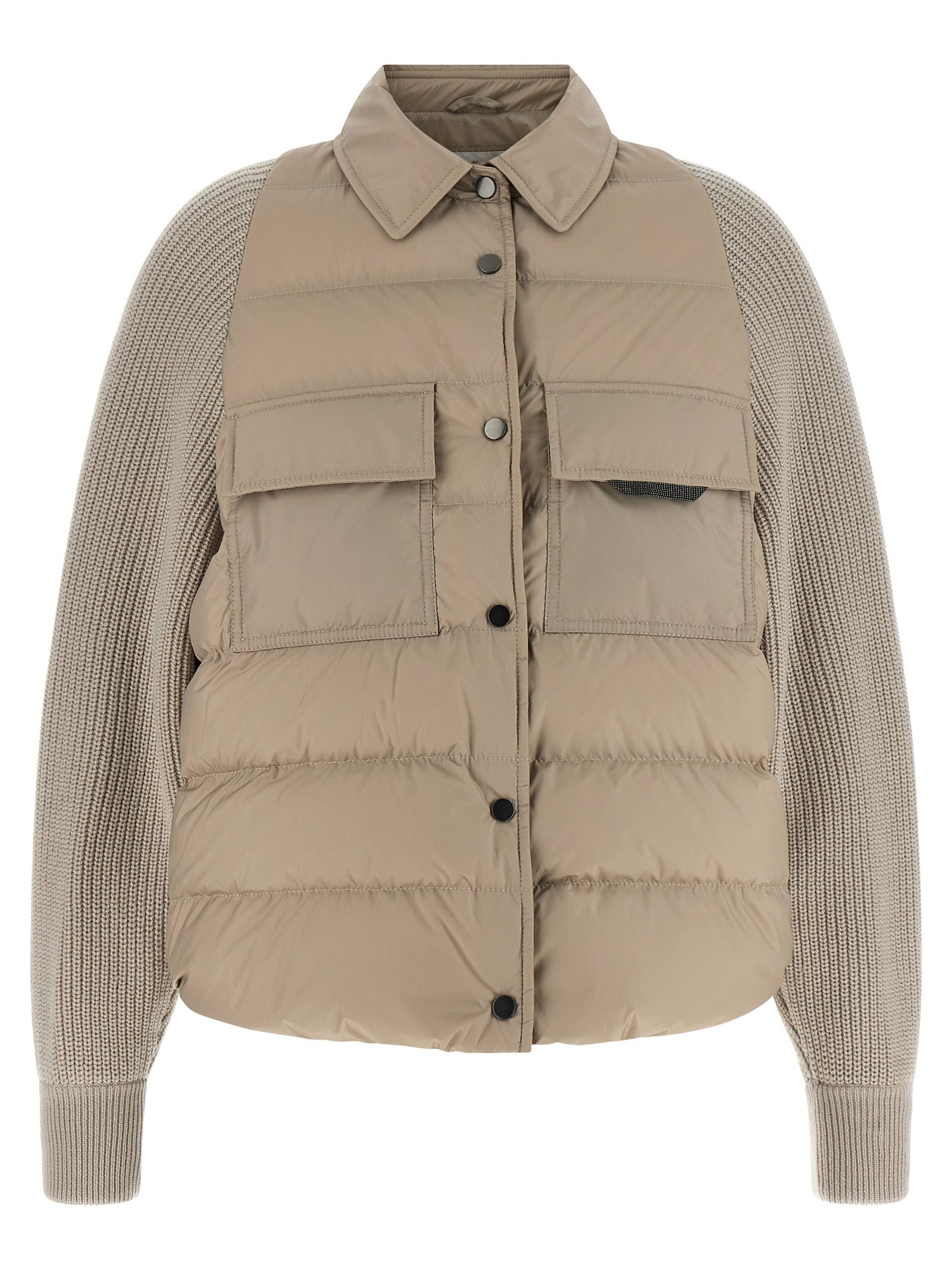 Brunello Cucinelli Beige Polyester Shell Jacket