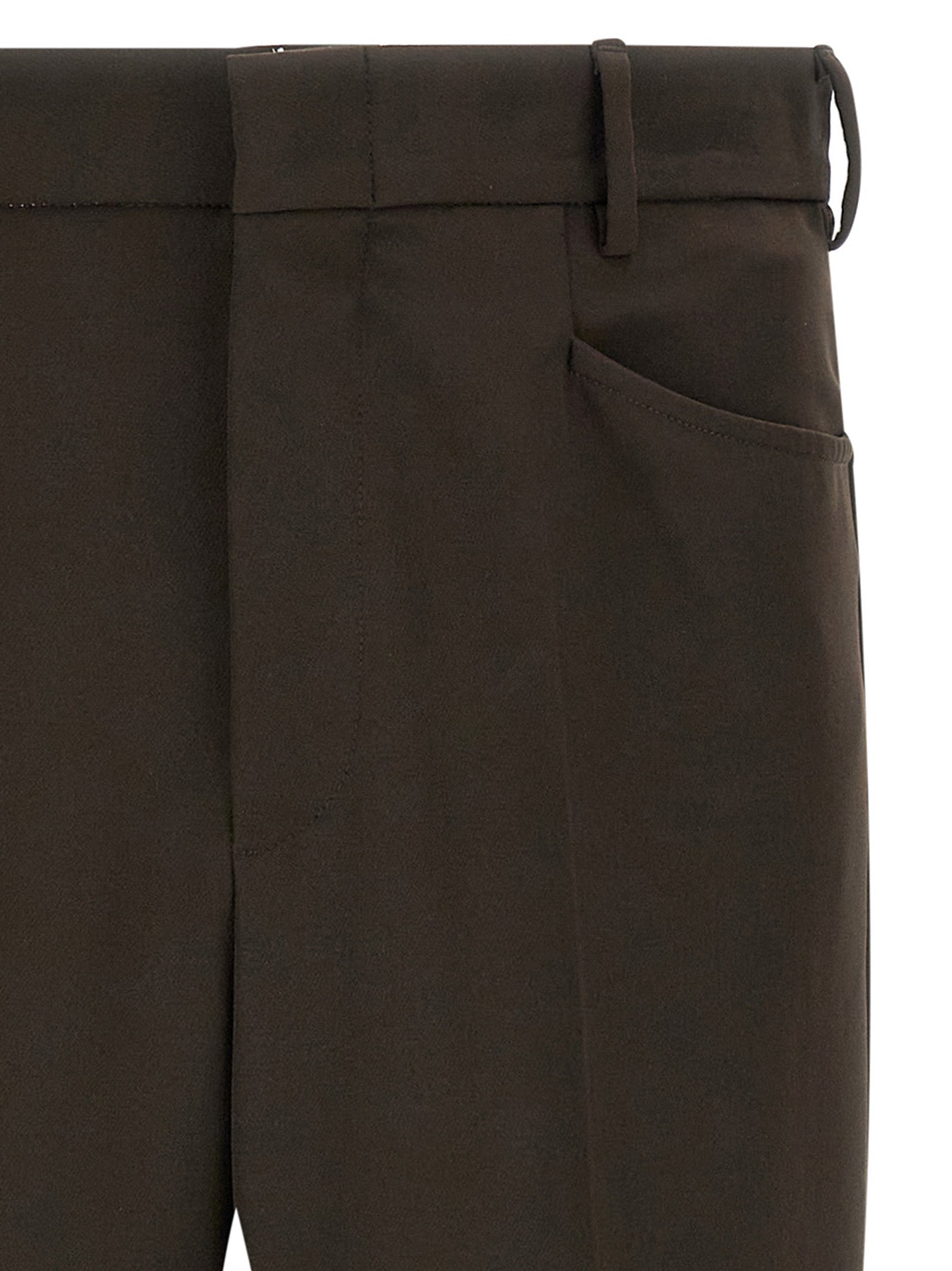 SECOND/LAYER Brown Polyester Casual Pants