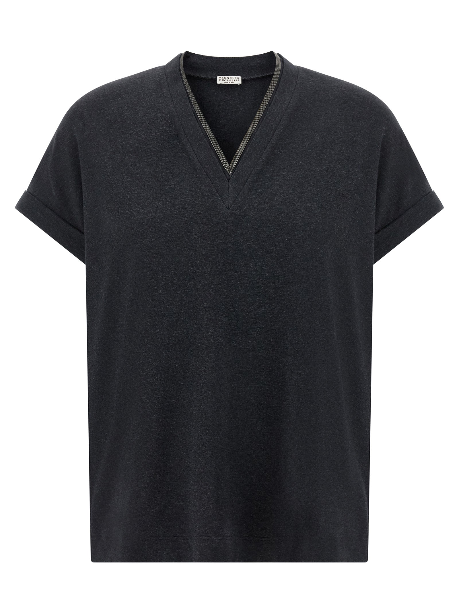 Brunello Cucinelli Gray Cotton T-Shirt