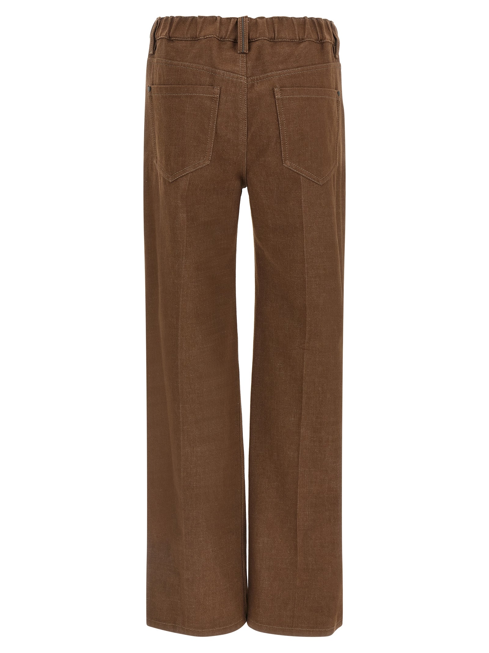 Brunello Cucinelli Brown Cotton Jeans Denim