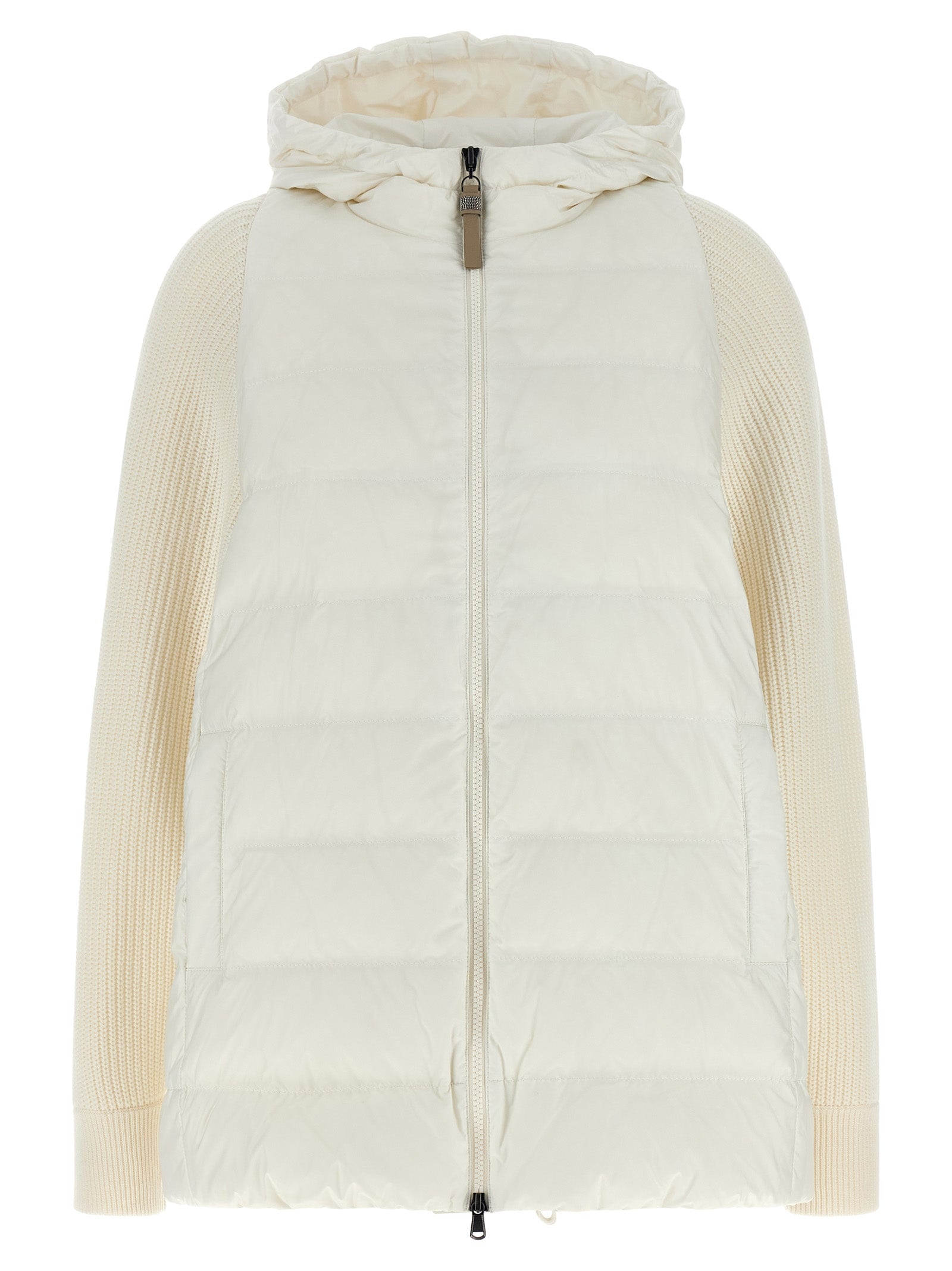 Brunello Cucinelli White Polyester Full-Length Jacket
