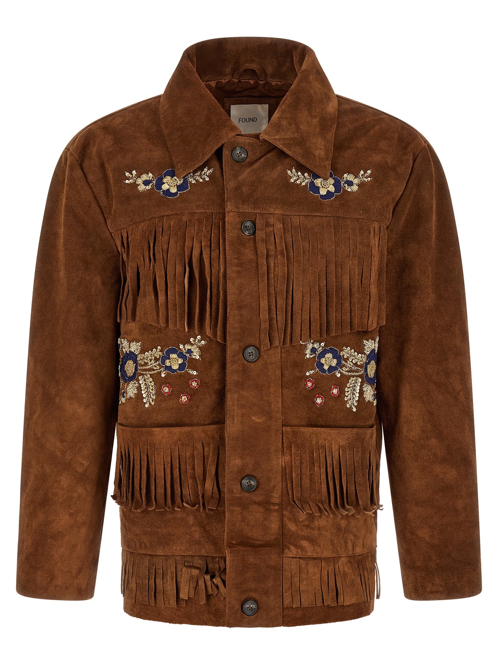 FOUND Brown Leather Leather Jacket