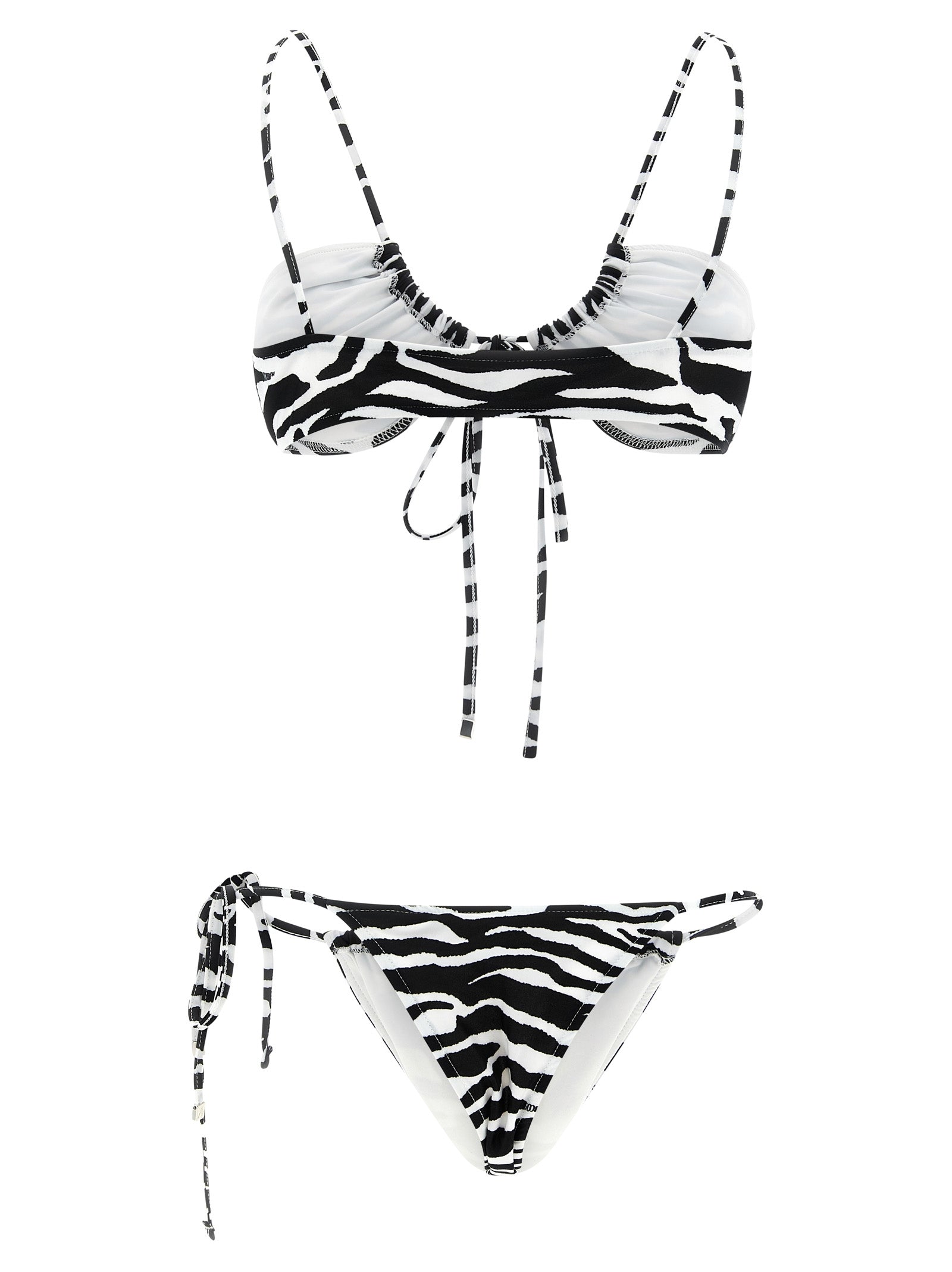 The Attico Bicolor Polyester Bikini