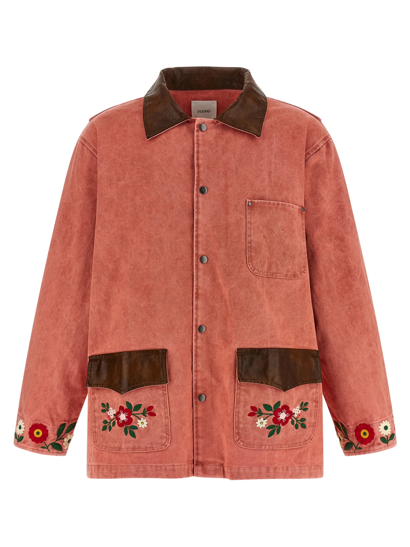 FOUND Multicolor Cotton Full-Length Jacket