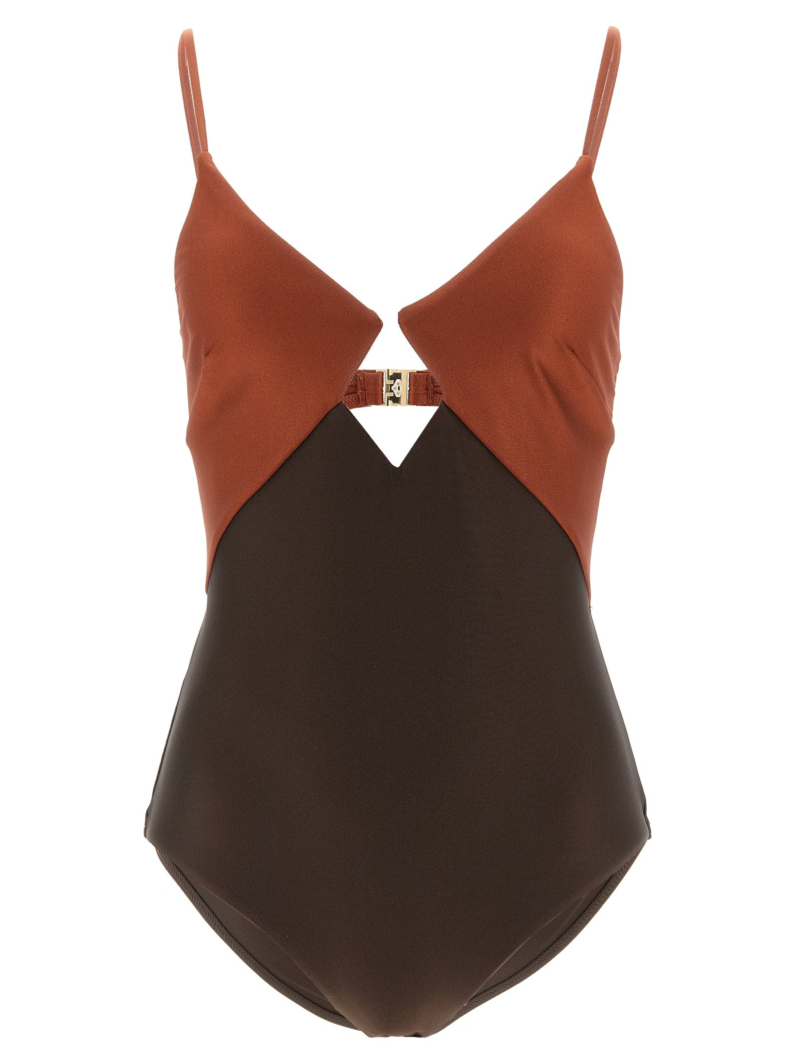 Zimmermann Brown Polyamide One-Piece Swimsuit