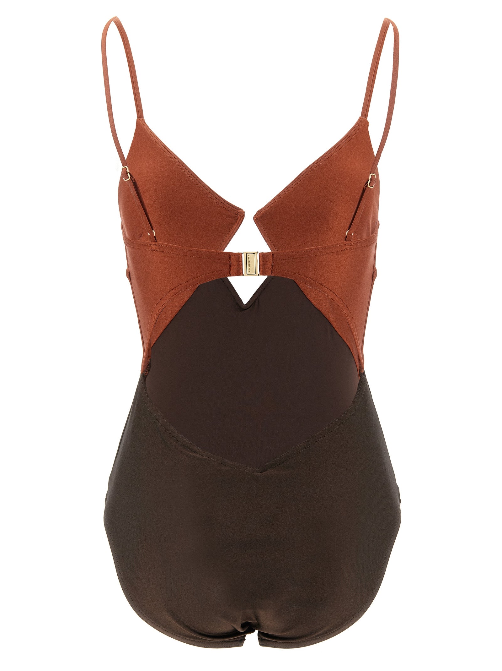 Zimmermann Brown Polyamide One-Piece Swimsuit