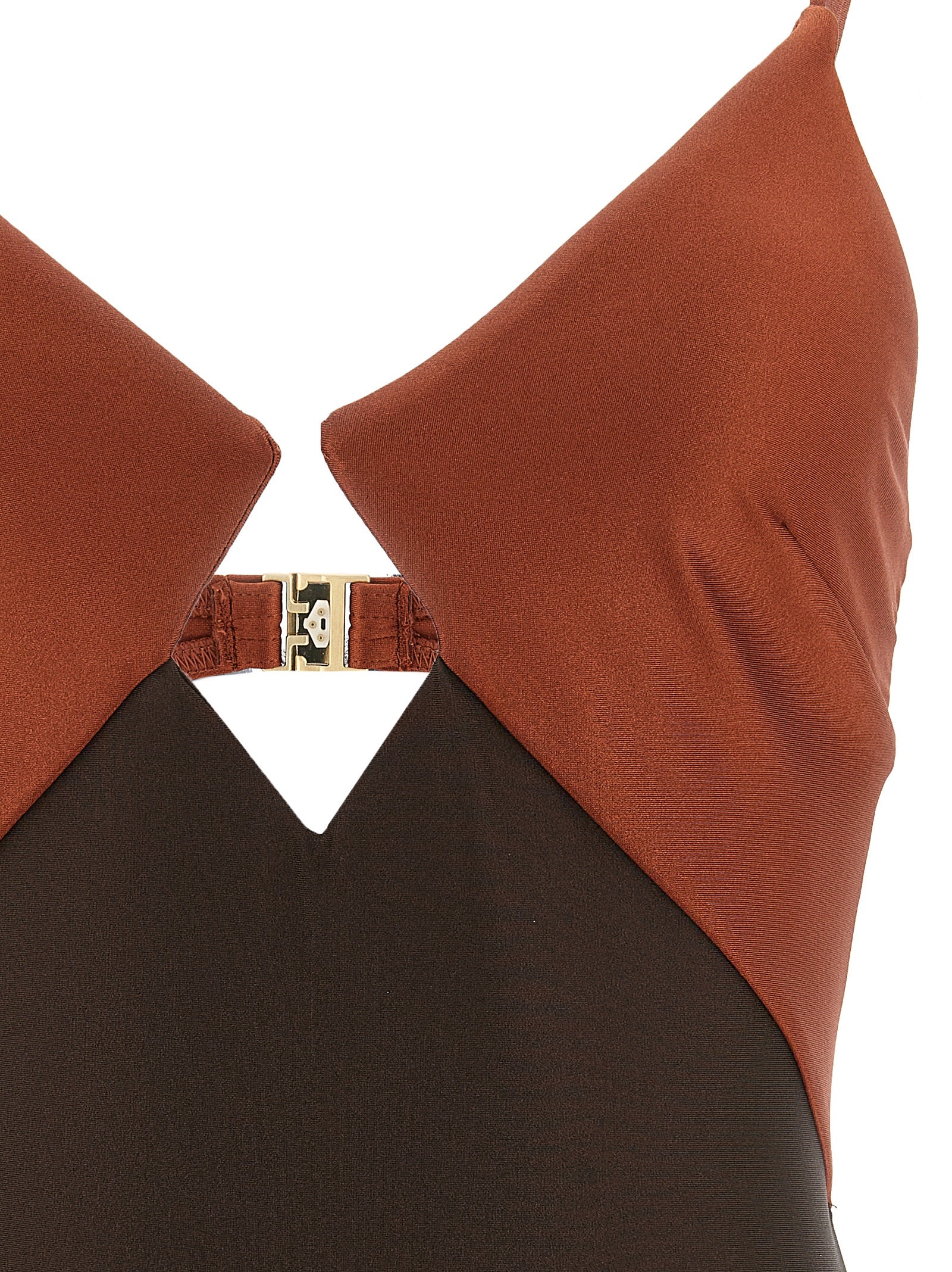 Zimmermann Brown Polyamide One-Piece Swimsuit