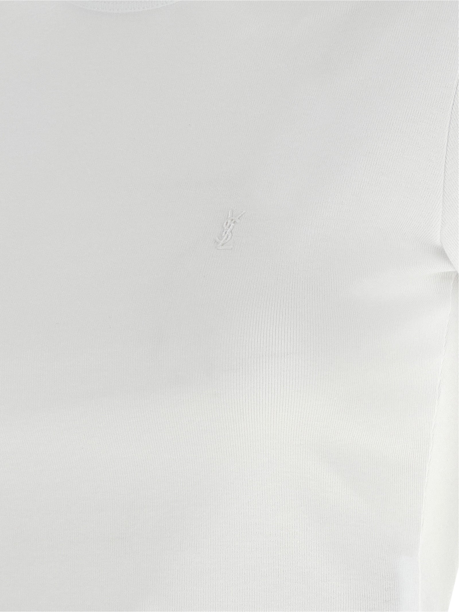 Saint Laurent White Cotton T-Shirt