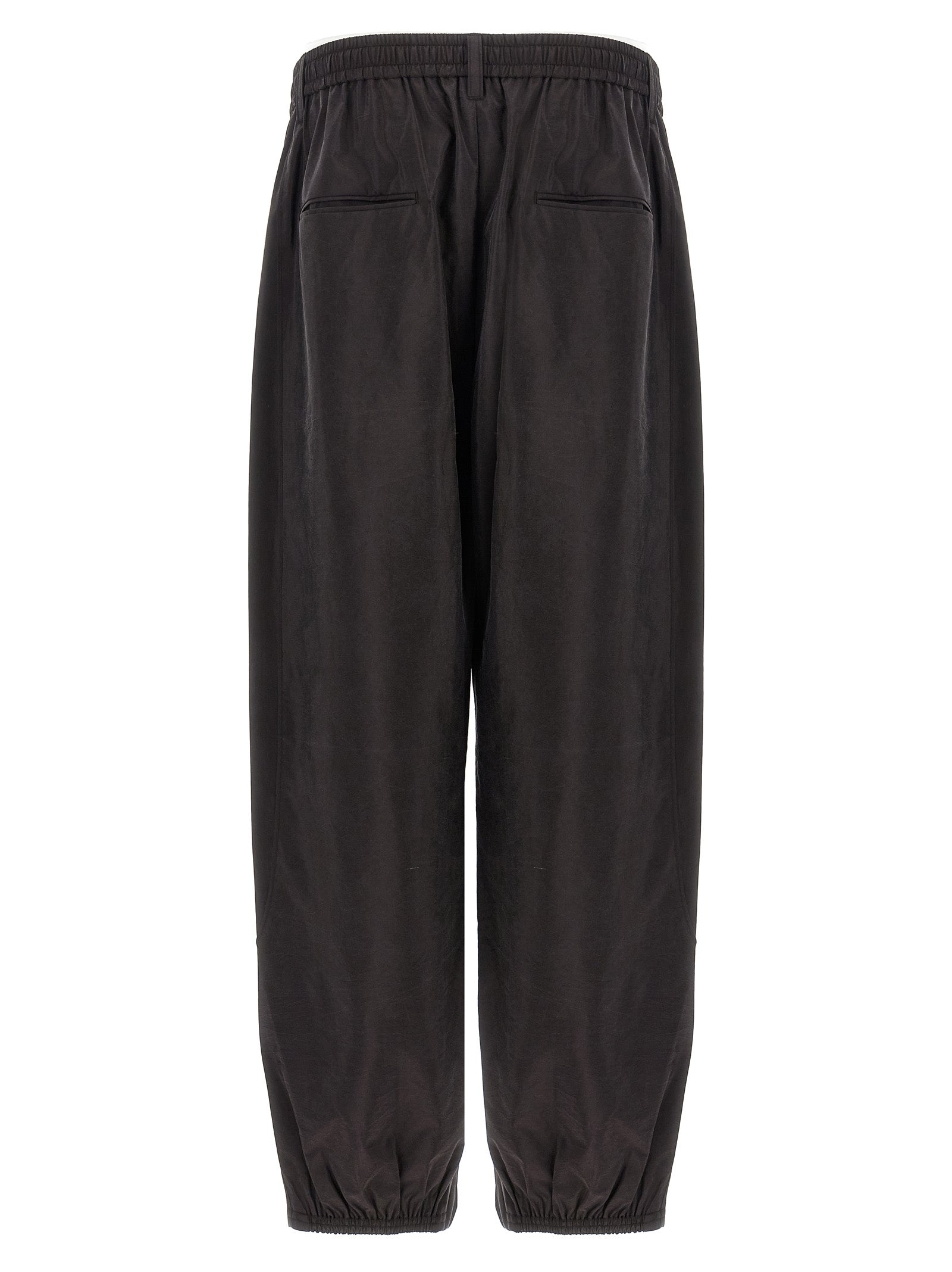 SSSTEIN Brown Silk Athletic Pants