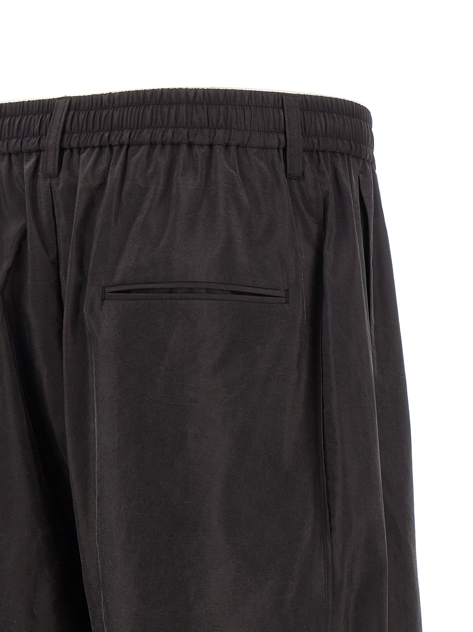 SSSTEIN Brown Silk Athletic Pants
