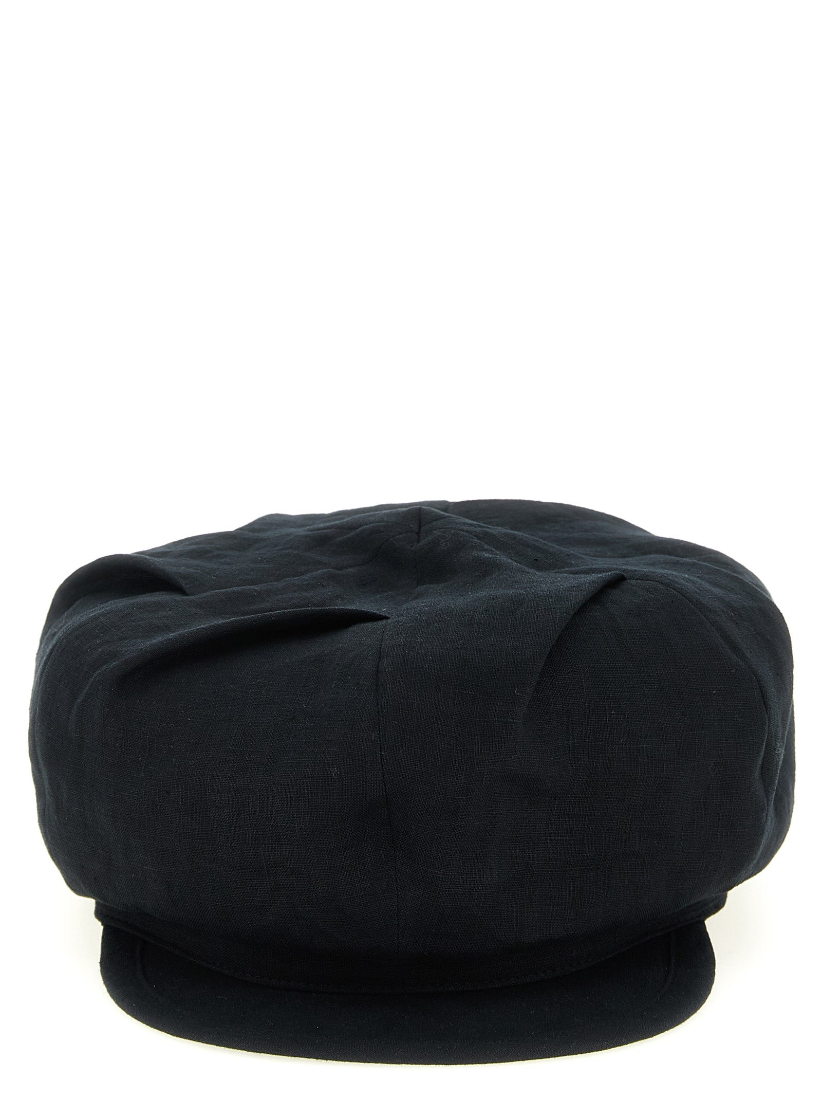 Yohji Yamamoto Black Linen Fatcap Hat