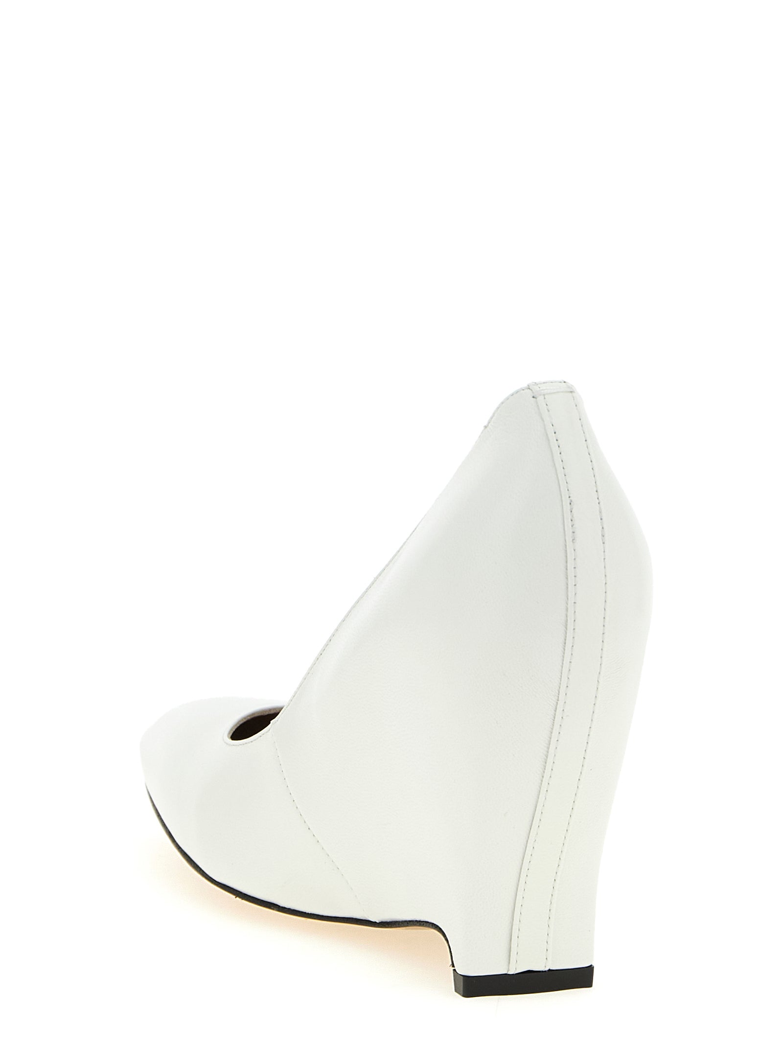 Maison Margiela White Lambskin High Heel Pumps