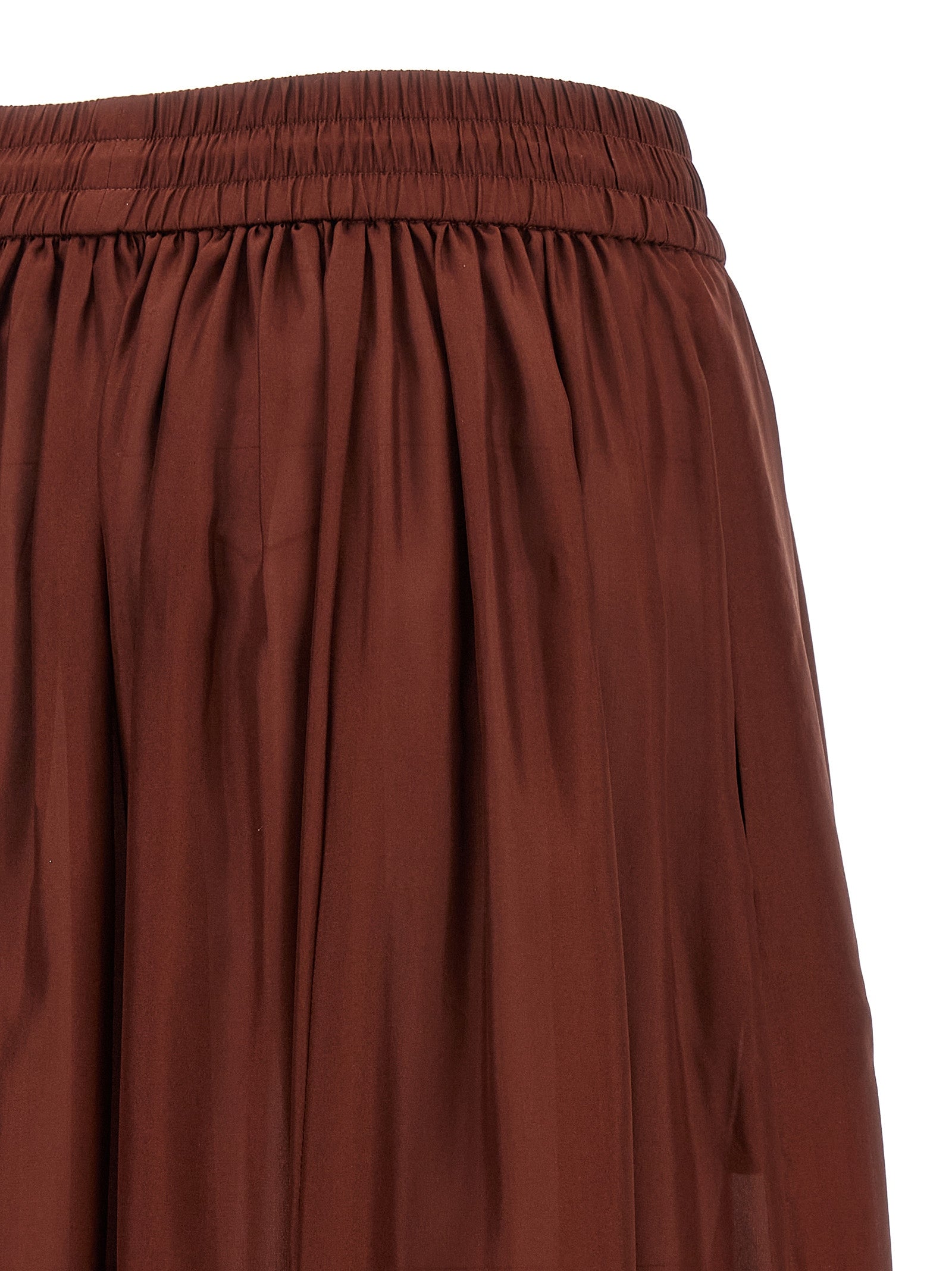 Zimmermann Bordeaux Silk Mini Skirt
