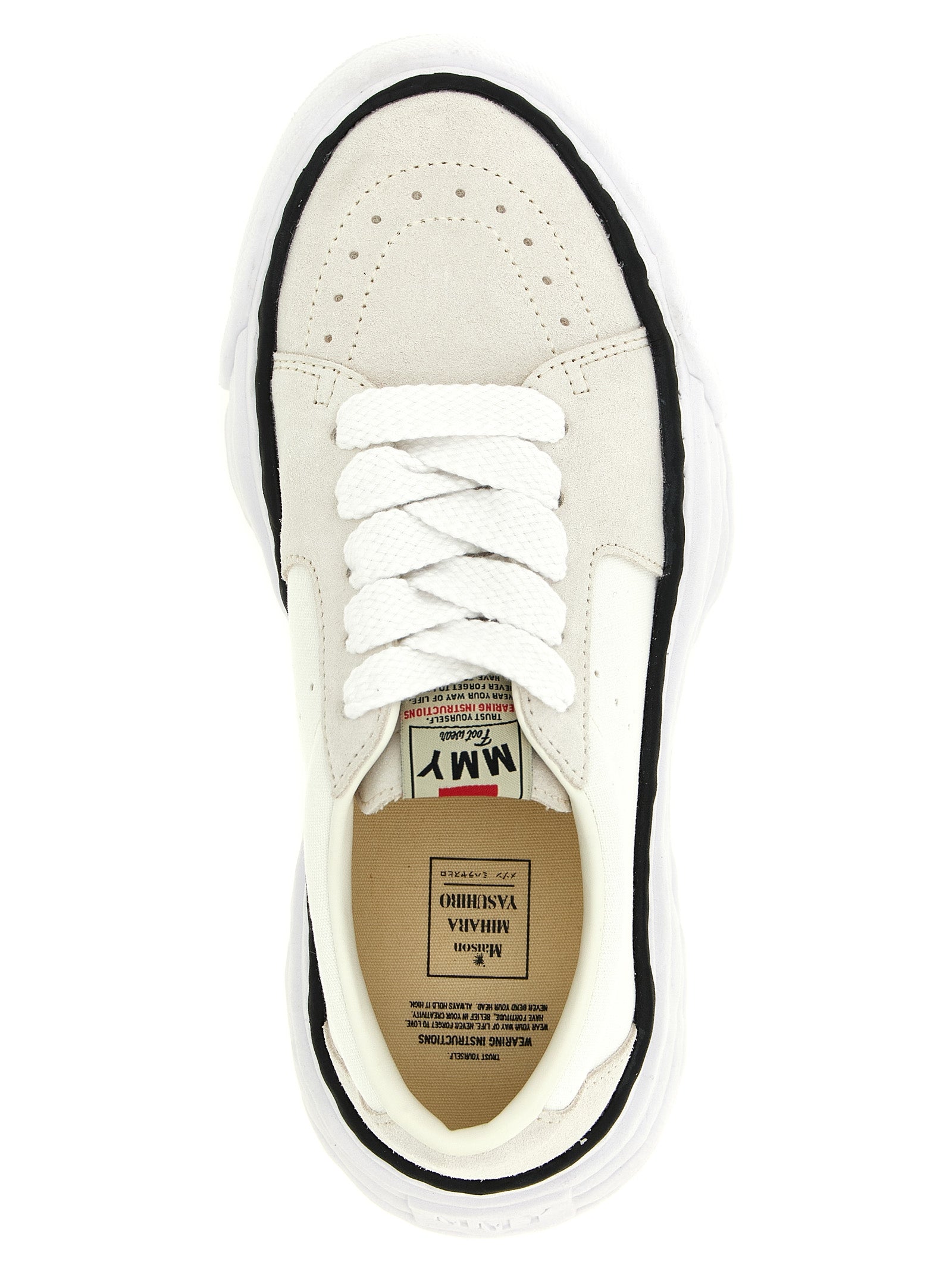 Maison Mihara Yasuhiro White Cowhide Platform Sneakers