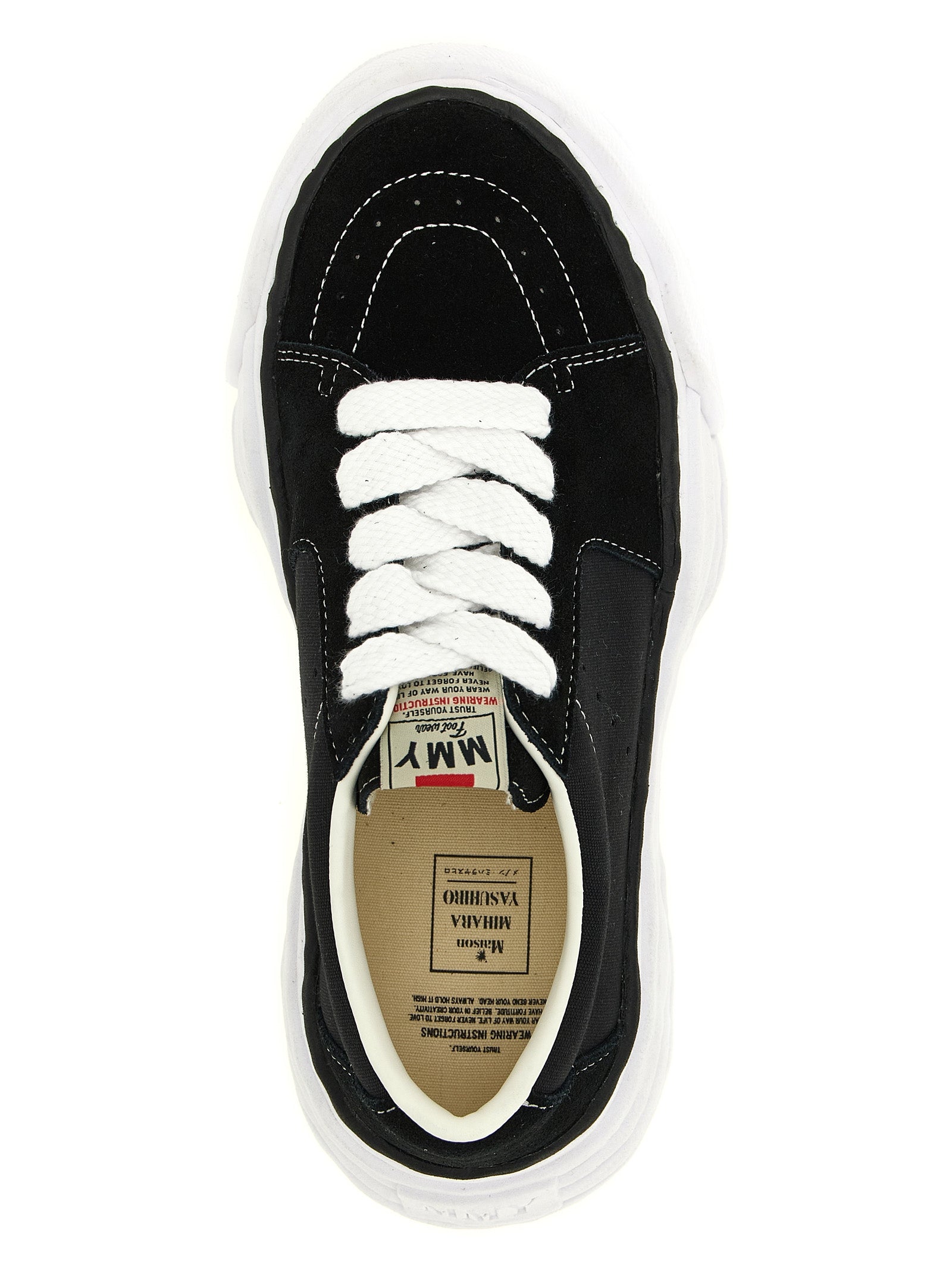 Maison Mihara Yasuhiro Black Cowhide Platform Sneakers