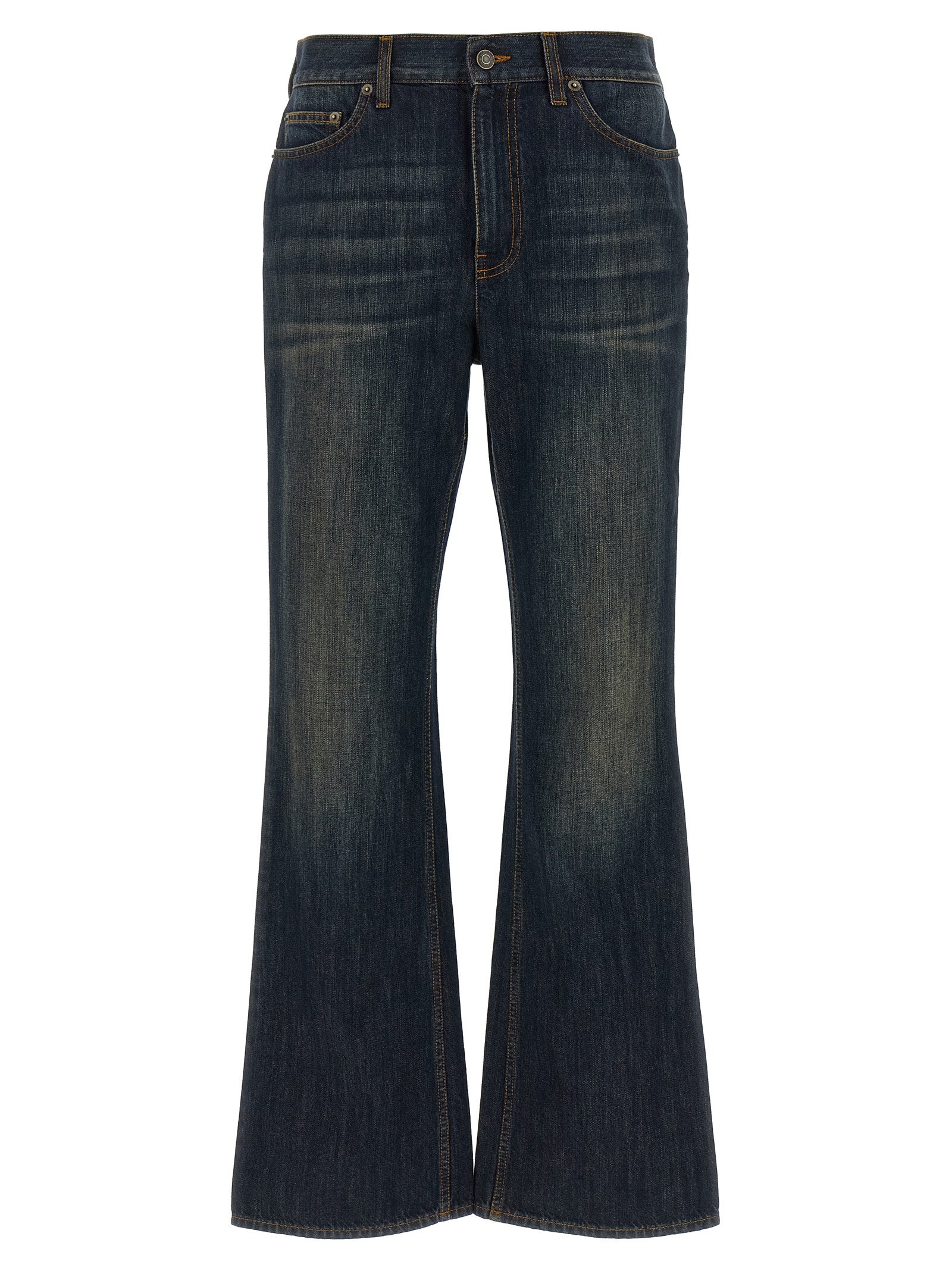Burberry Blue Cotton Flared Jeans