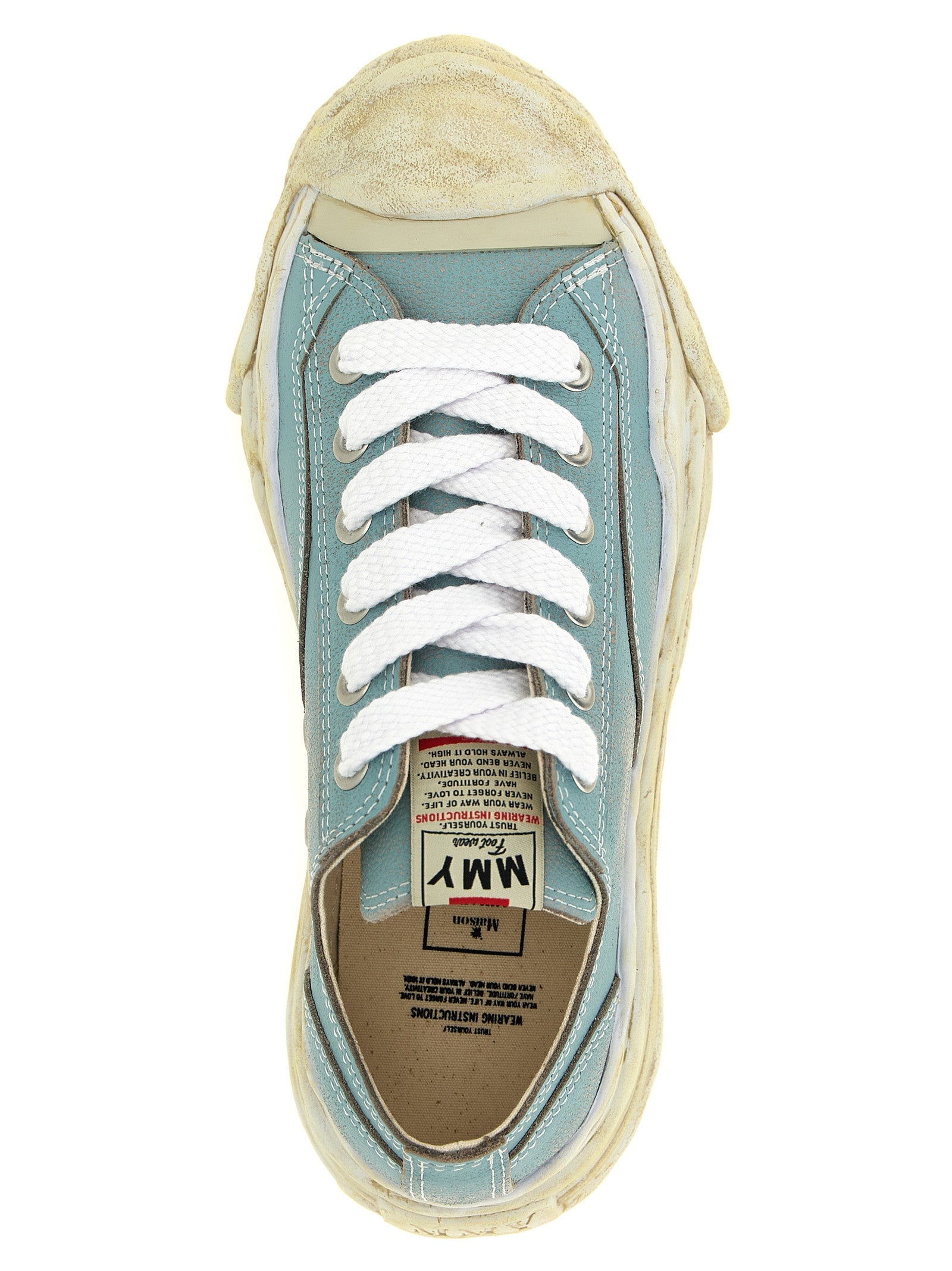 Maison Mihara Yasuhiro Blue Cowhide Low Top Sneakers