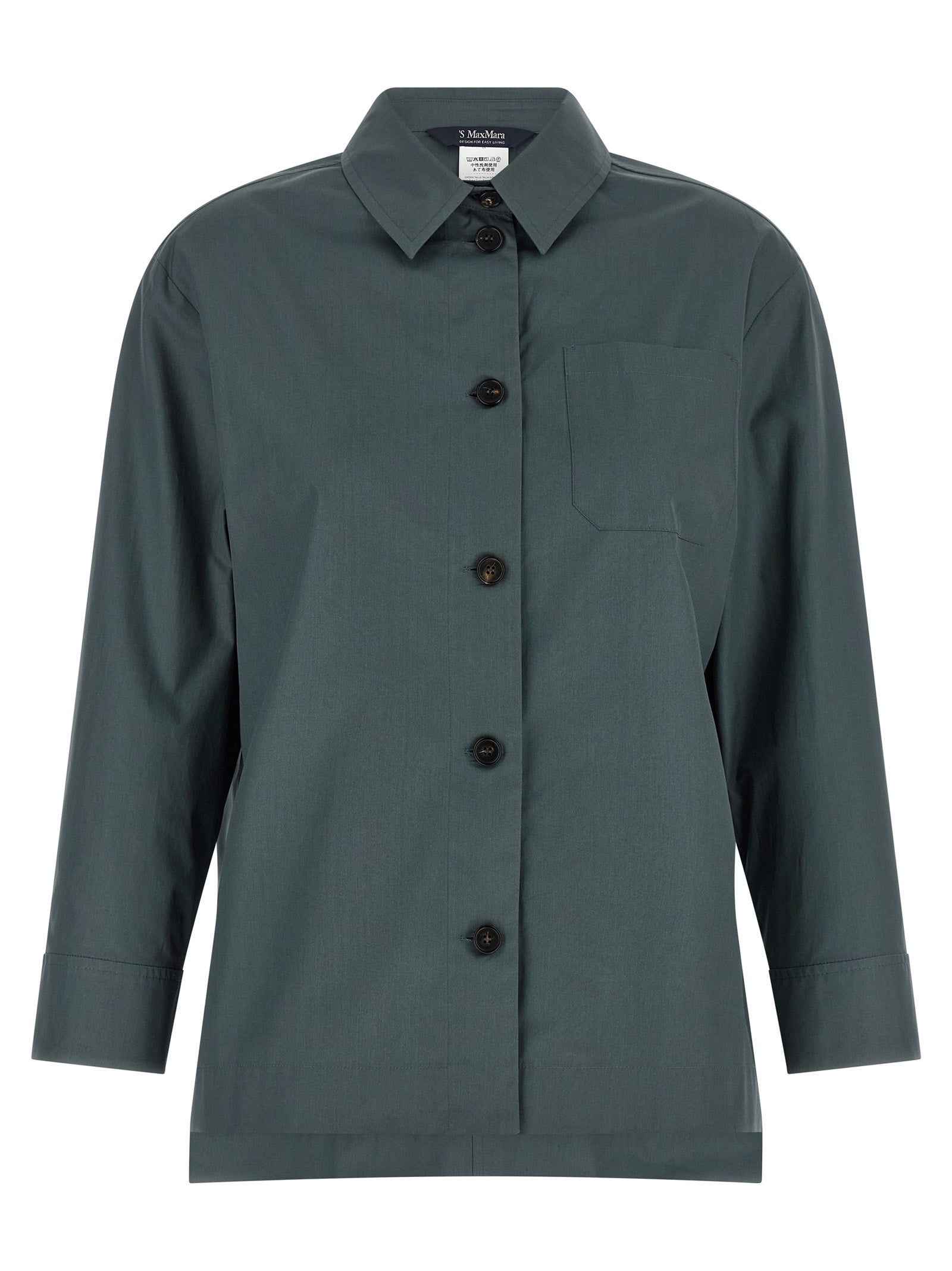 S Max Mara Gray Cotton Blouse