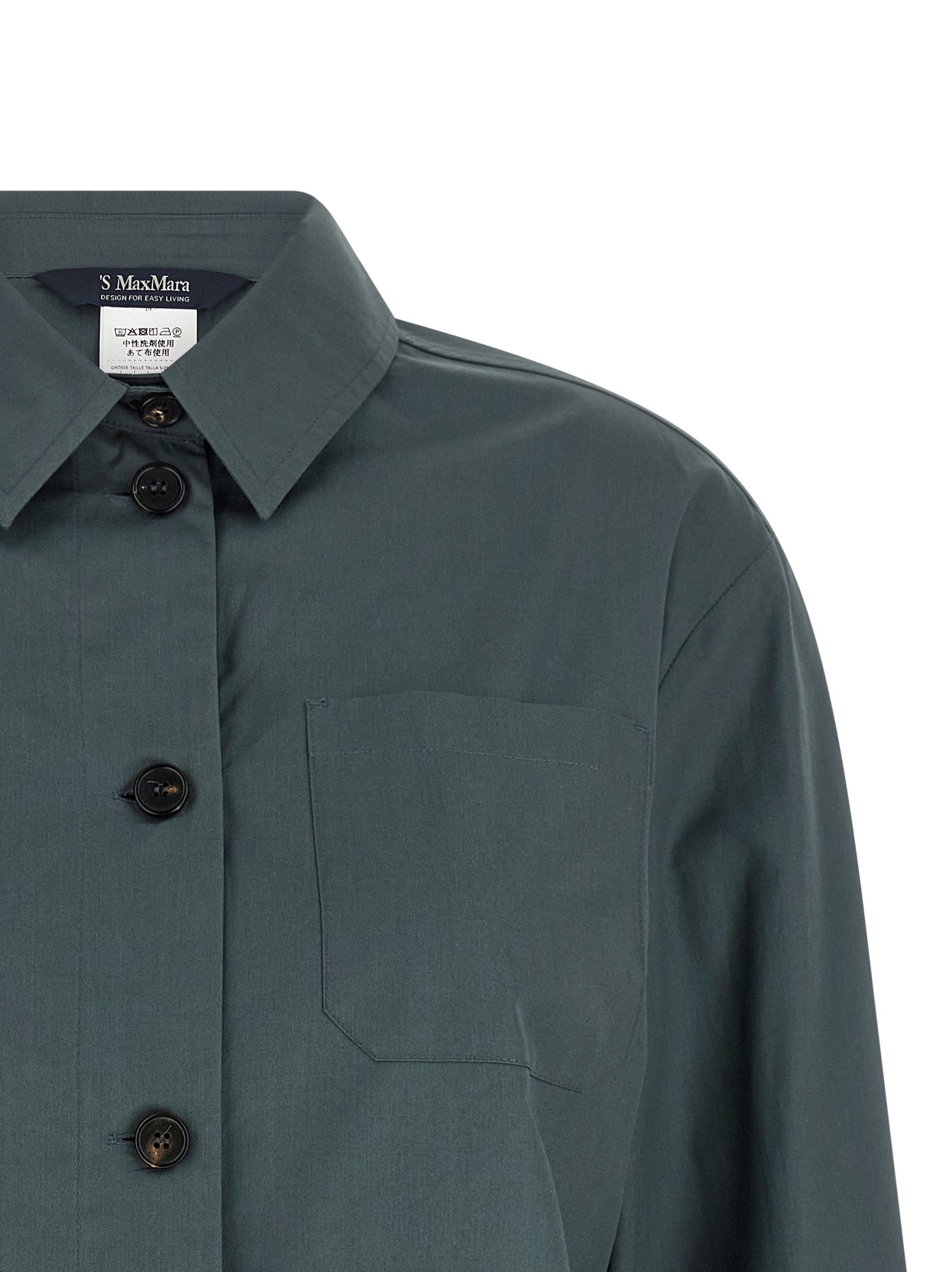 S Max Mara Gray Cotton Blouse