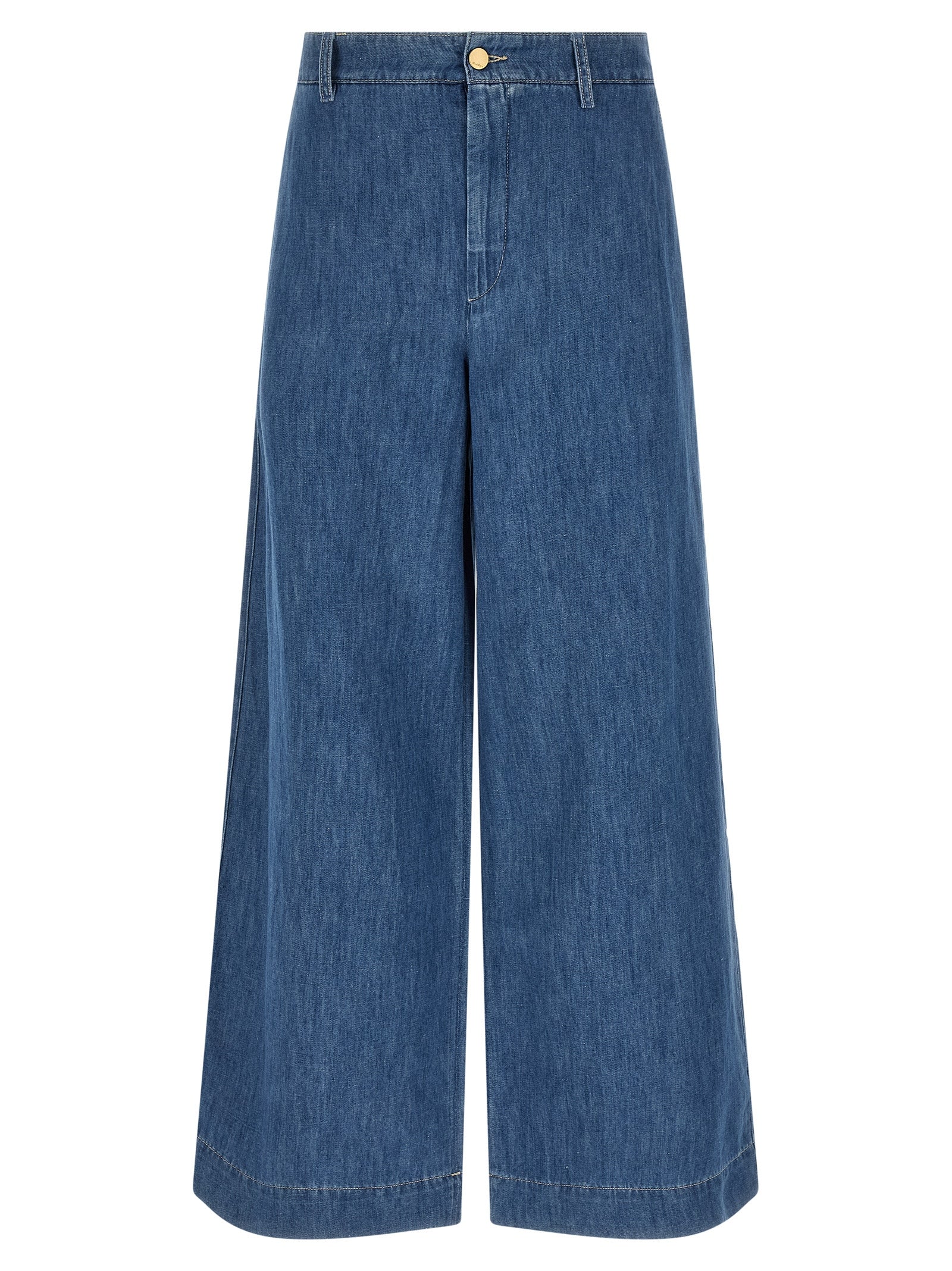 'S Max Mara Blue Cotton Cropped Jeans