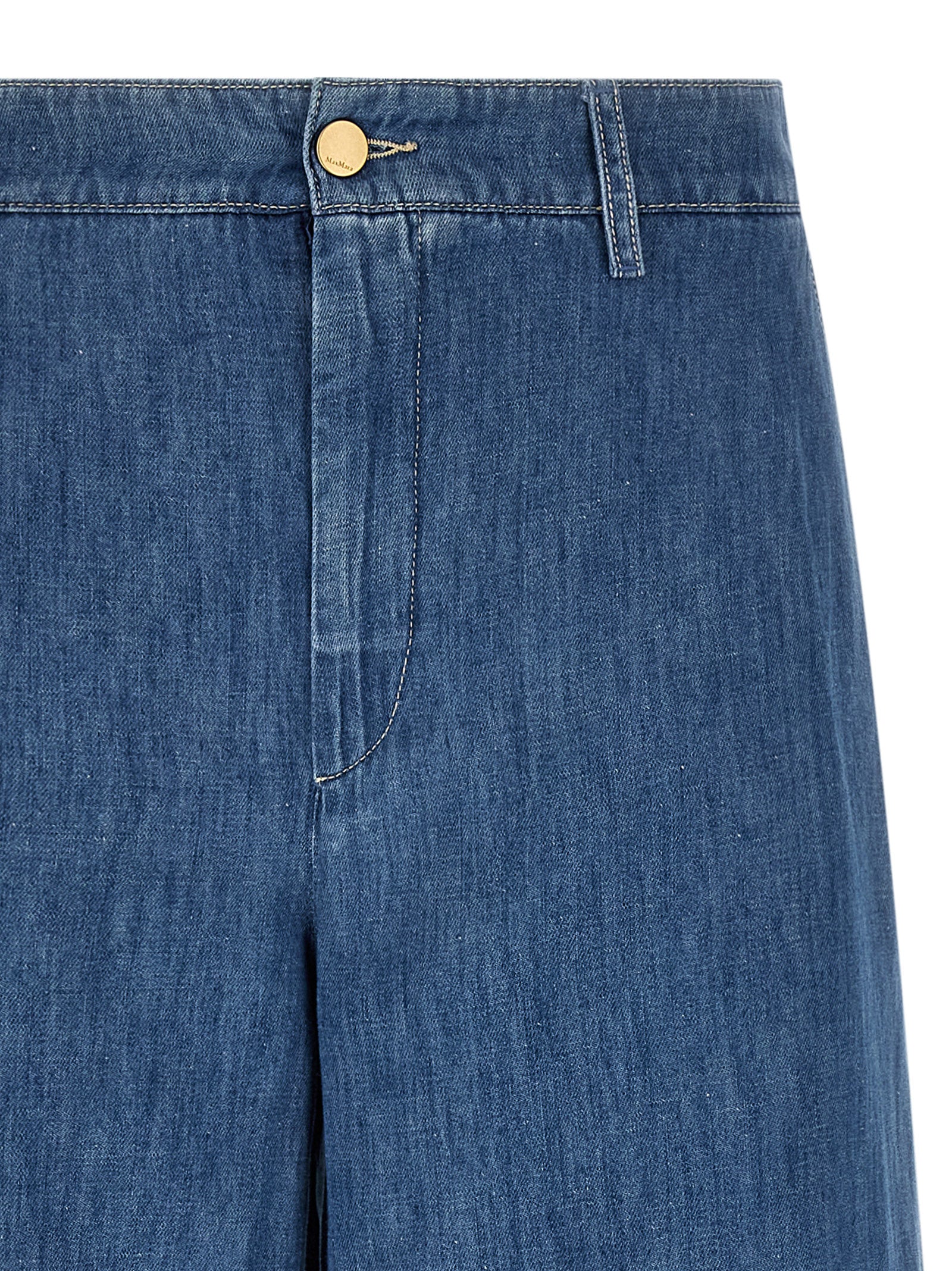 'S Max Mara Blue Cotton Cropped Jeans