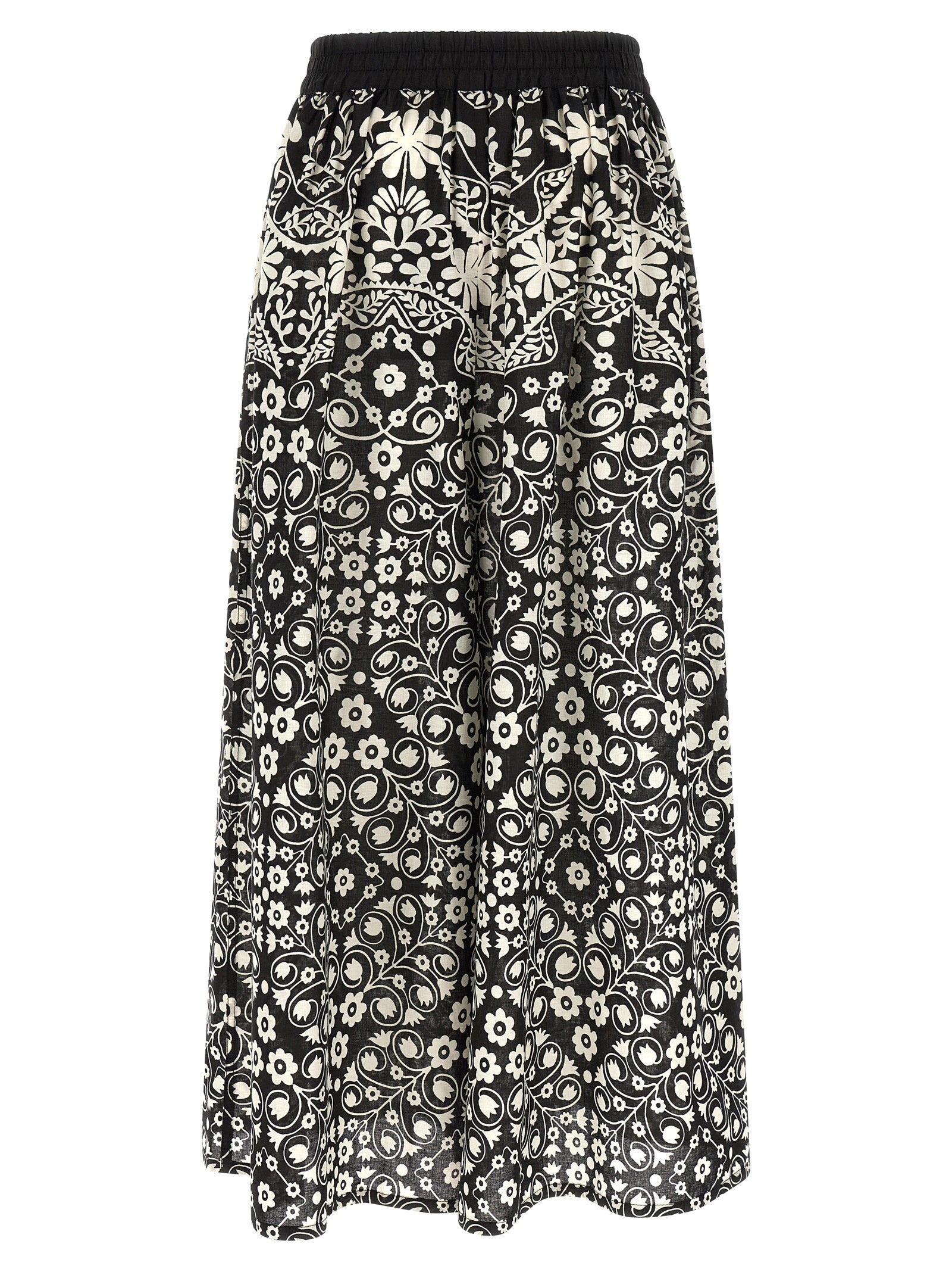 Max Mara Bicolor Cotton Flared Pants