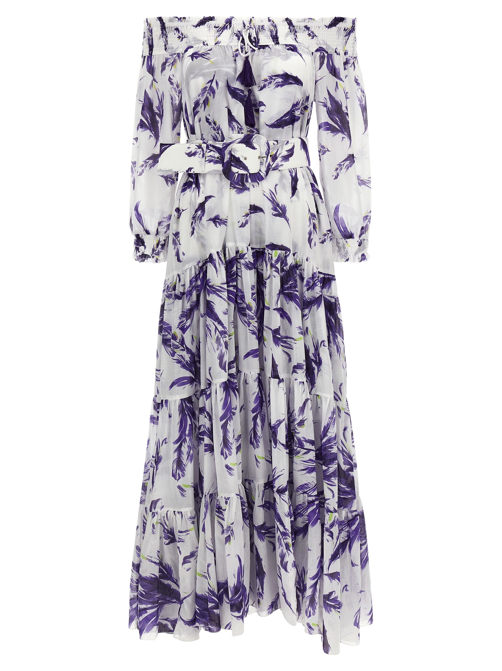SAMANTHA SUNG Purple Cotton Long Dress