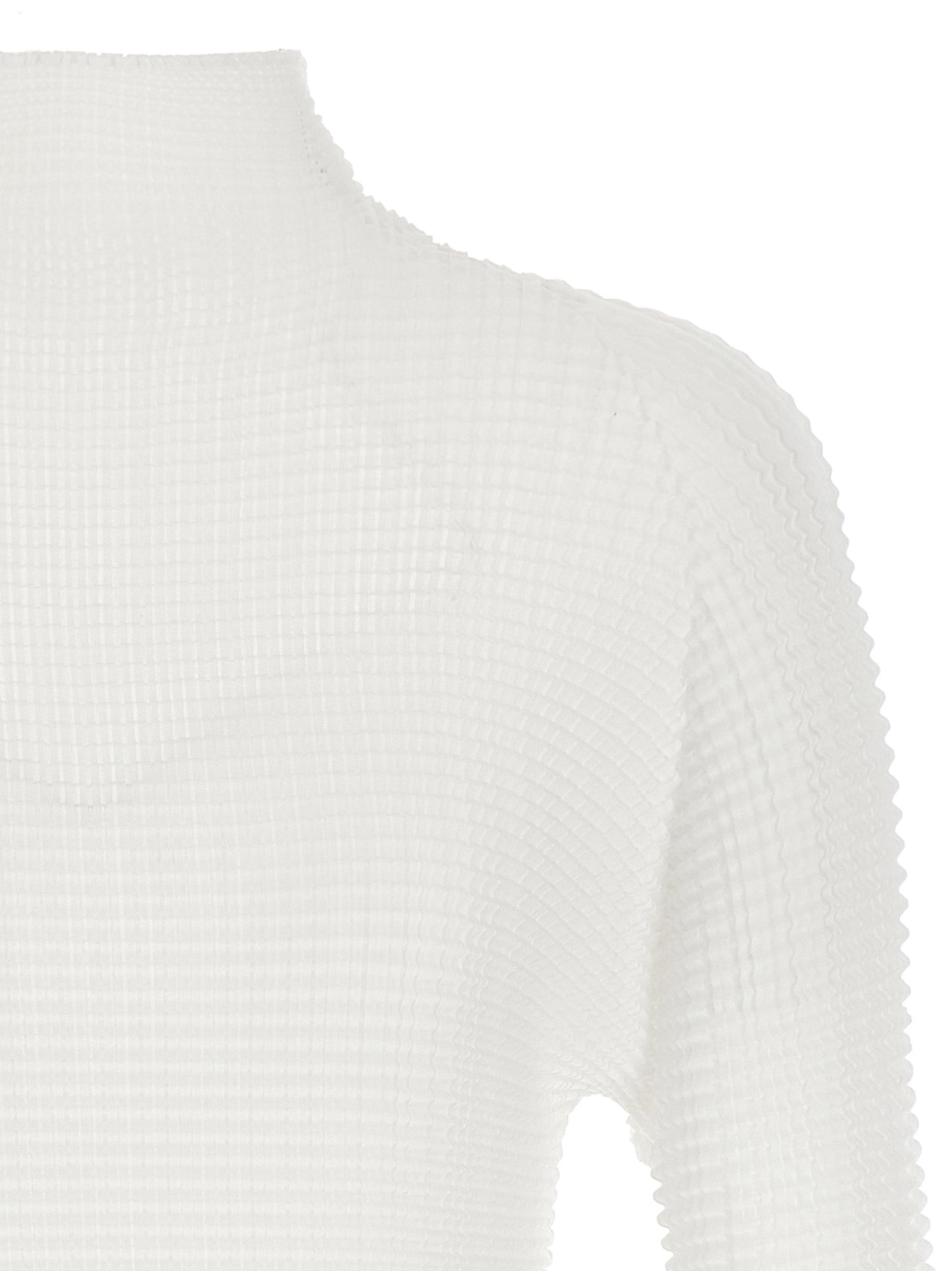 Issey Miyake White Polyester Cardigan