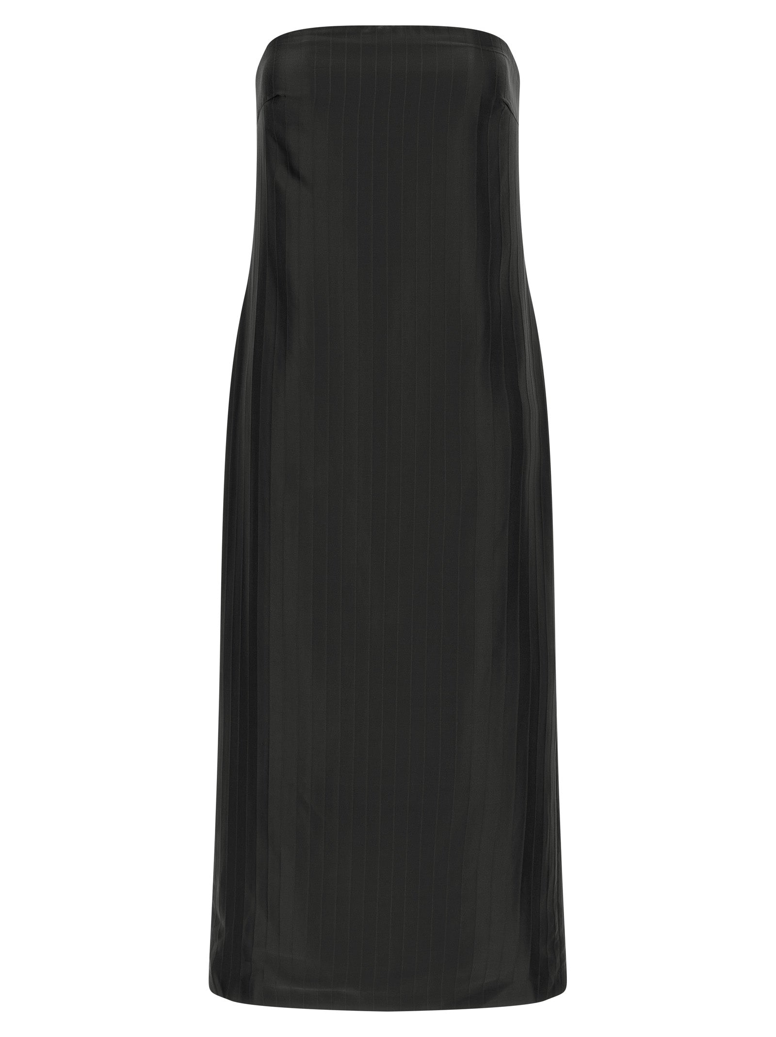 Loulou De Saison Black Viscose Midi Dress